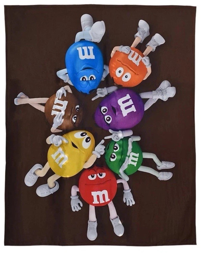 Official M&M’s World Blanket M&M\'s Candy World  Throw  Fleece 50\