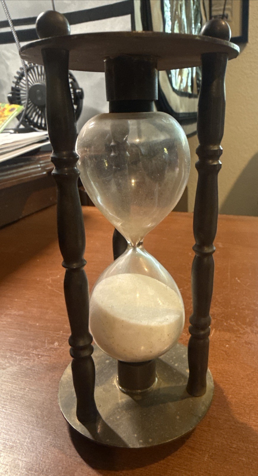 Vintage Brass Hourglass White Sand Antique aInspired Hollywood Regency Classic Vintage Brass Hourglass White Sand Antique aInspired Hollywood Regency Classic