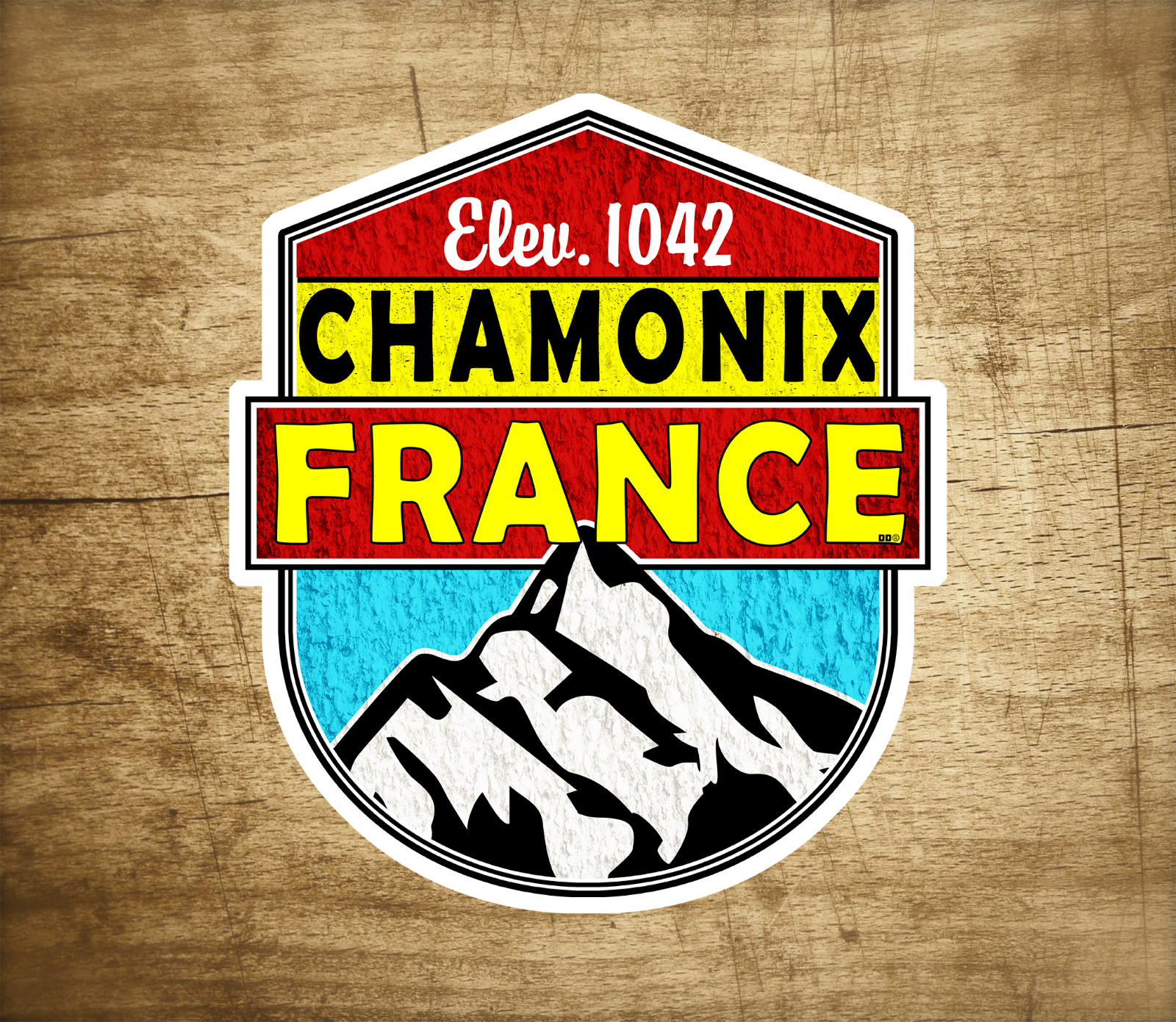 Chamonix France Decal Sticker Skiing Ski Mountain 3\