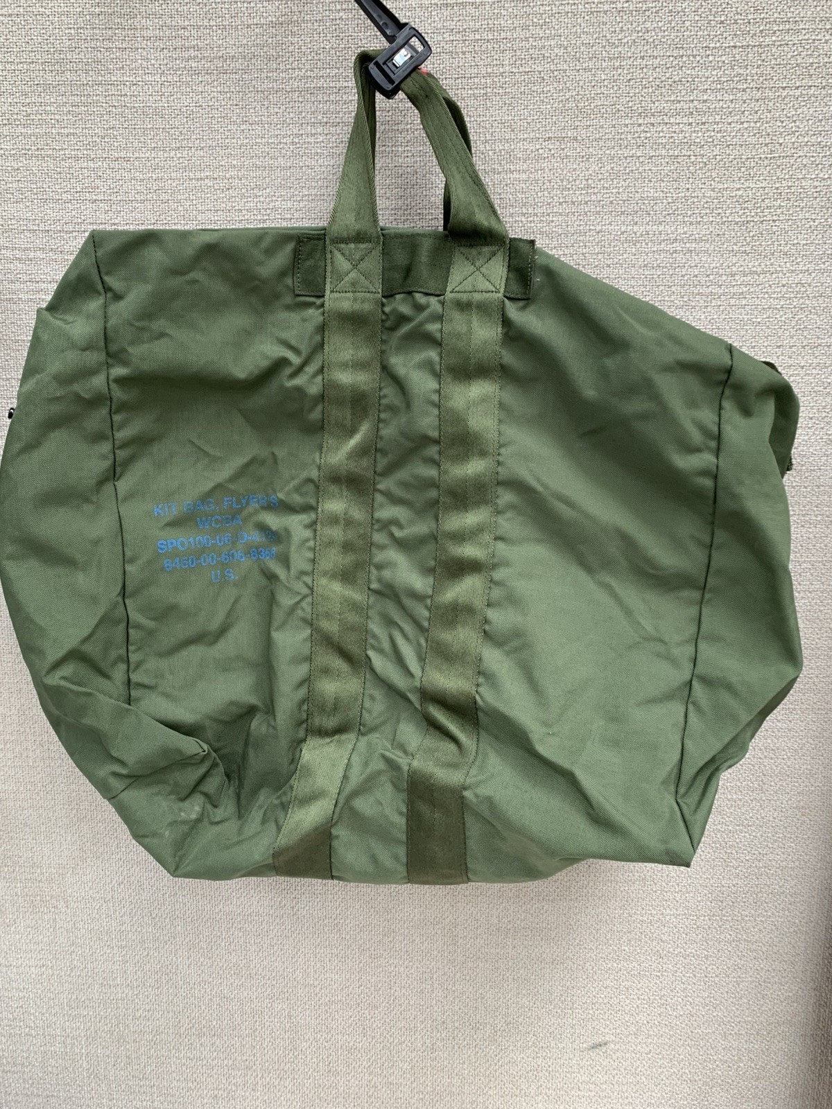 Vtg 80s US Air Force Aviators Kit Bag / Army Duffel Tote Bag Pilots Helmet Bag
