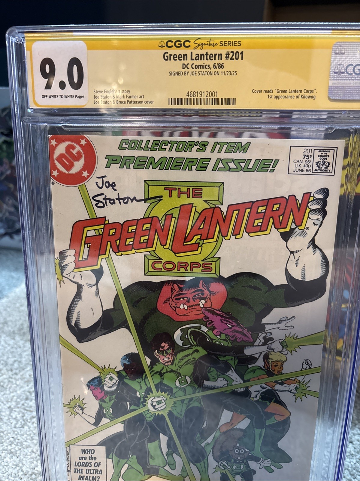 Green Lantern #201 Signed By Joe Staton