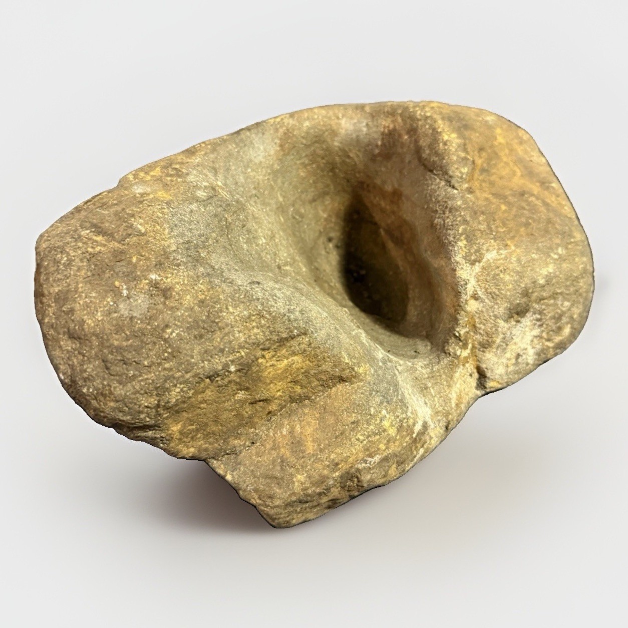 Early Primitive Native American Artificial Stone Mortar grinding stone Early Primitive Native American Artificial Stone Mortar grinding stone