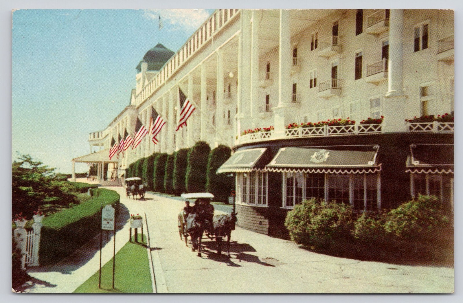 Grand Hotel Mackinac Island Postcard No.5 Postmarked Mackinaw City MI Aug 5 2¢ Grand Hotel Mackinac Island Postcard No.5 Postmarked Mackinaw City MI Aug 5 2¢