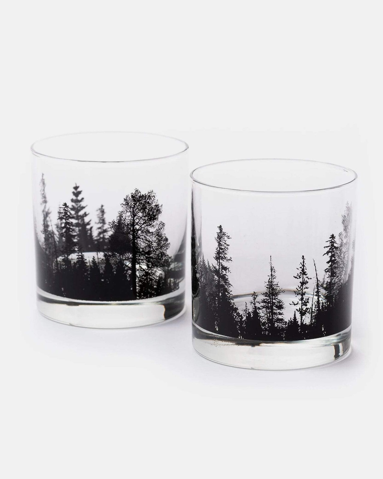Forest Landscape Whiskey Glasses