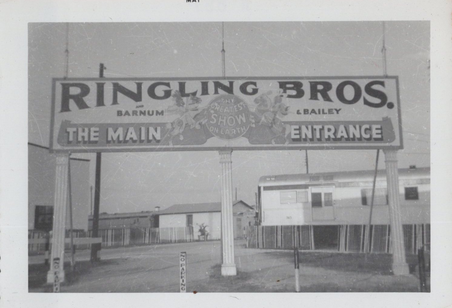 Ringling Bros Circus 1958 Main Entrance Entrance Sign RBBB Original Photo