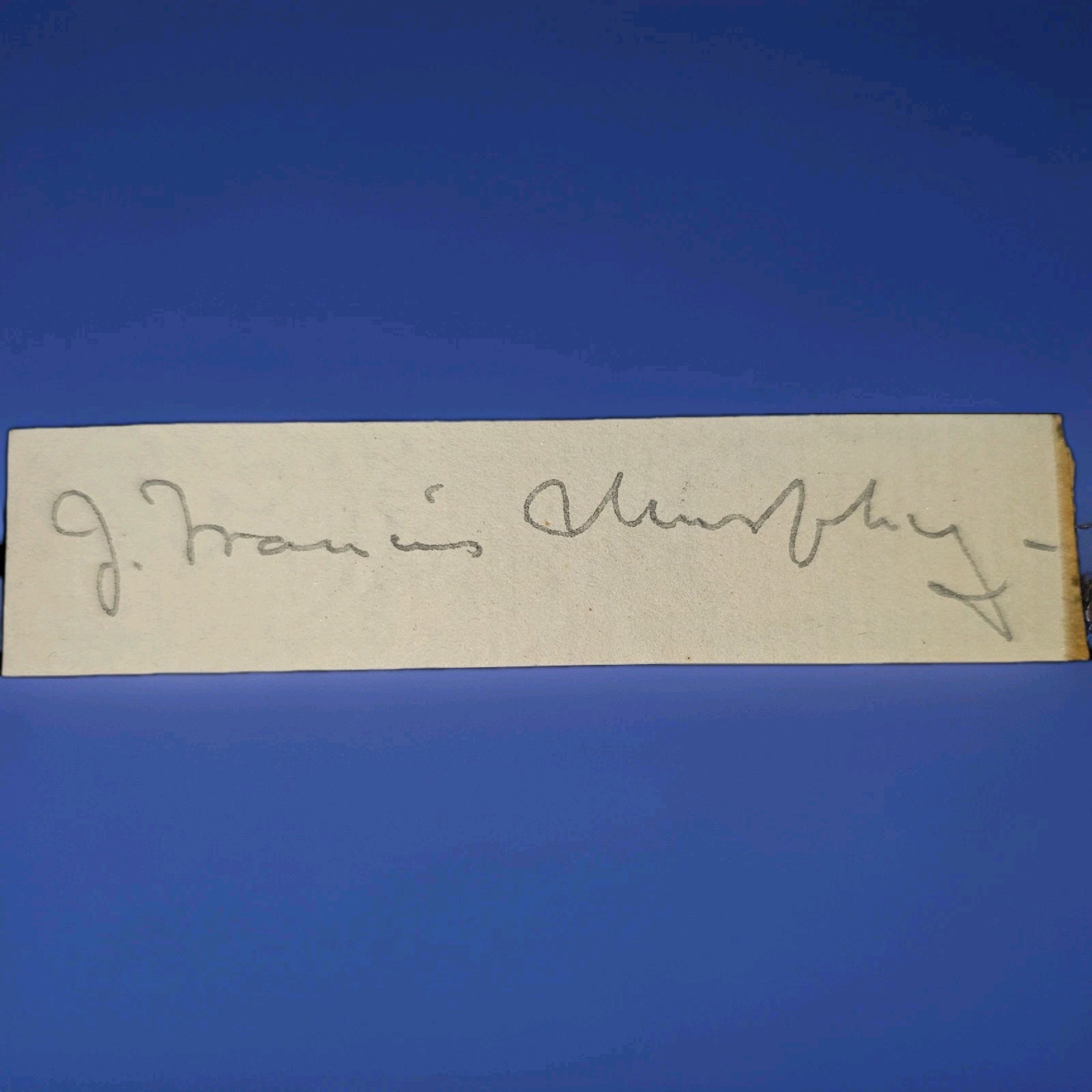 J. Francis Murphy 1853-1921 Rare Signed Cut Signature  American Tonalist Painter