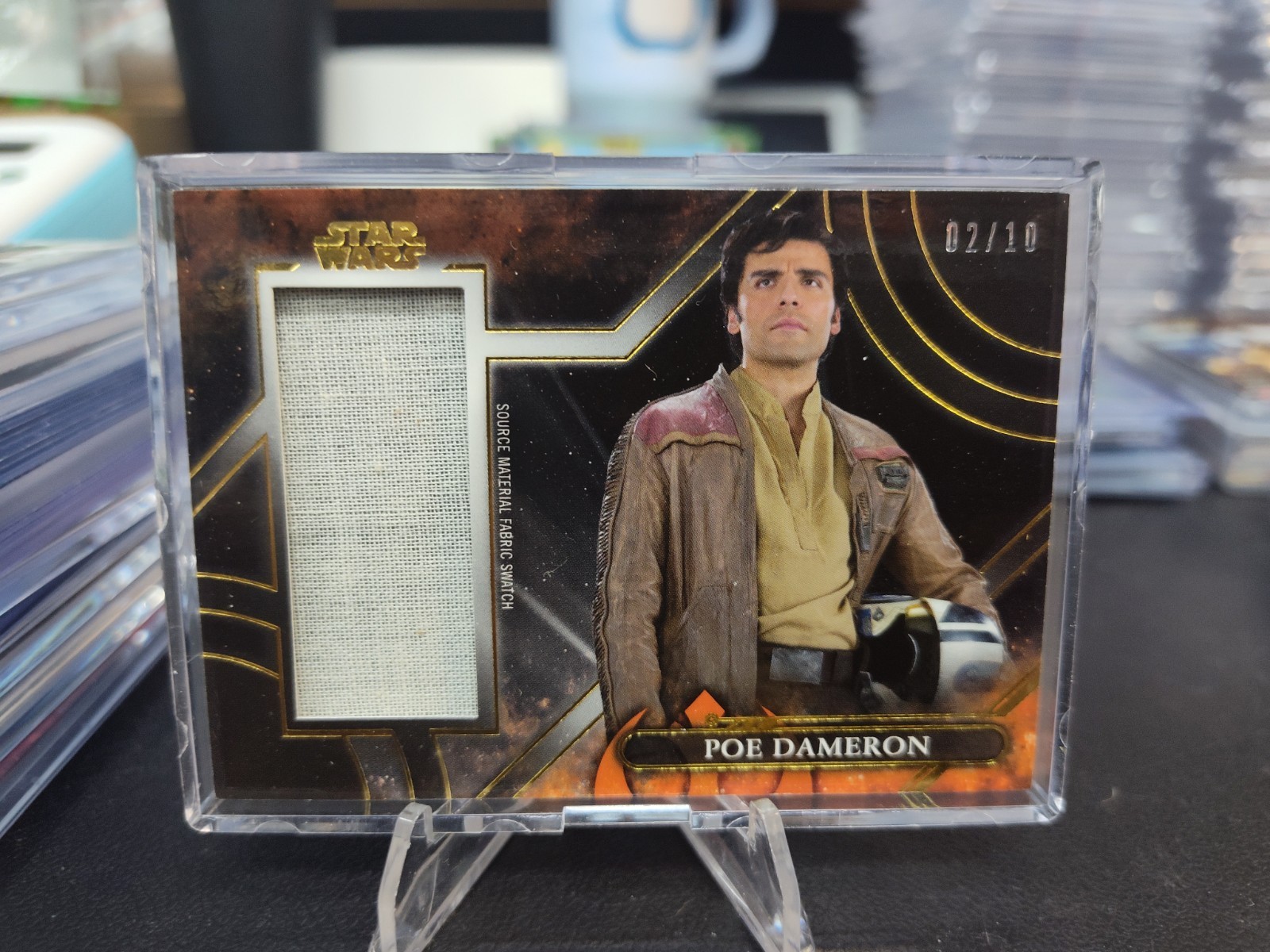 2018 Topps Star Wars Galactic Files Source Material Fabric Poe Dameron /10