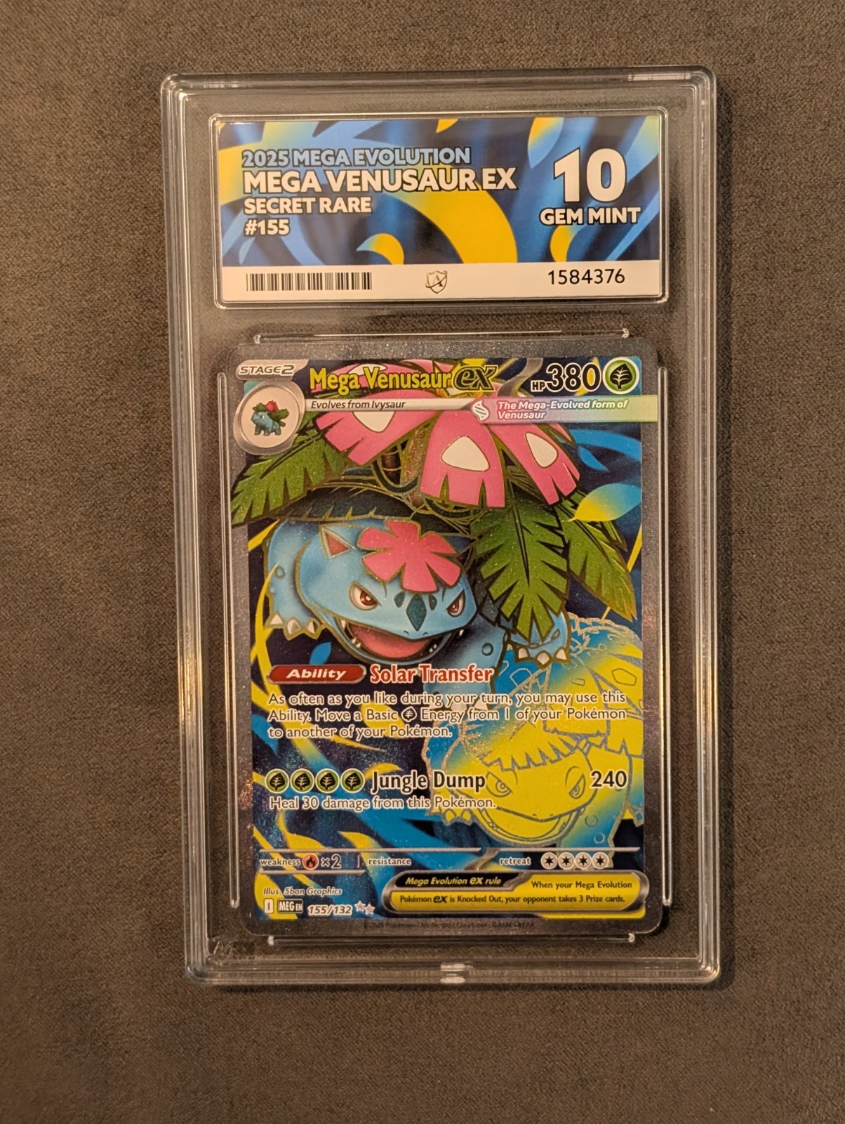 The Pokémon Company Pokémon TCG Mega Venusaur EX ME01 Secret Rare Holo 155/132