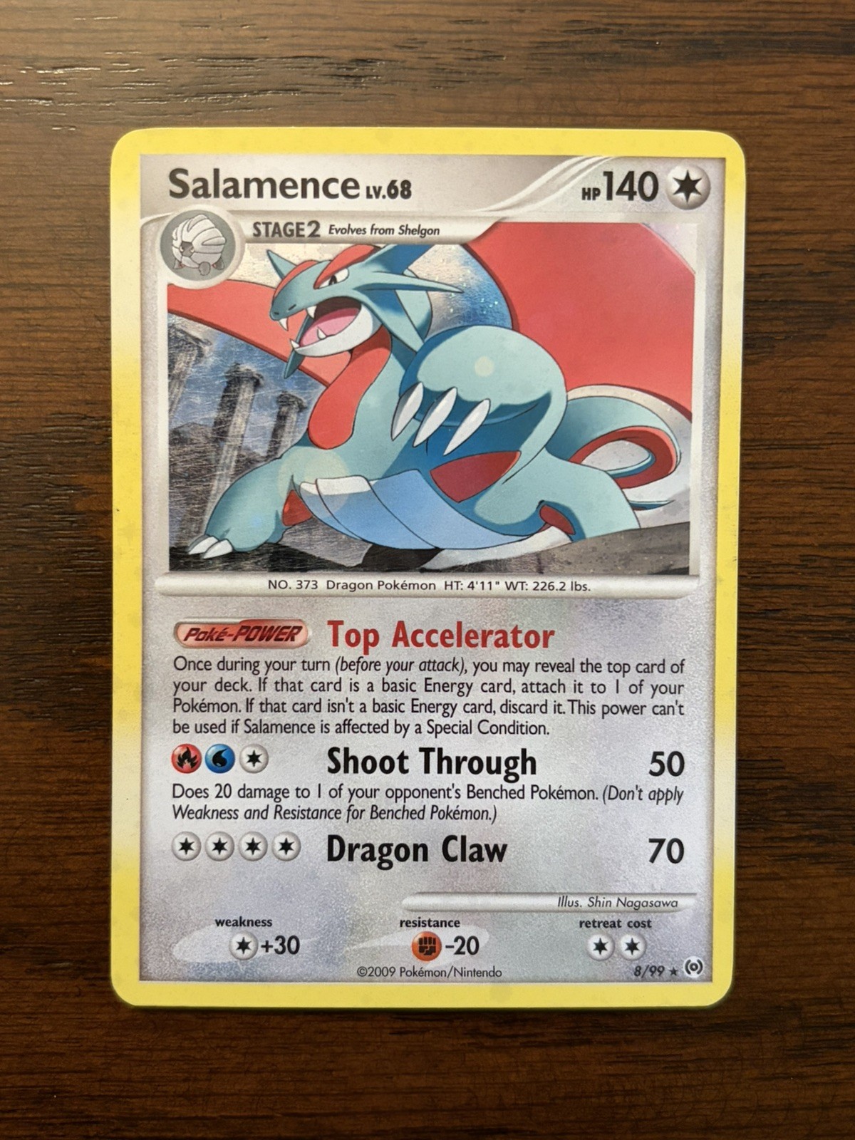 2009 Pokemon Platinum Arceus #8/99 Salamence Holo LP