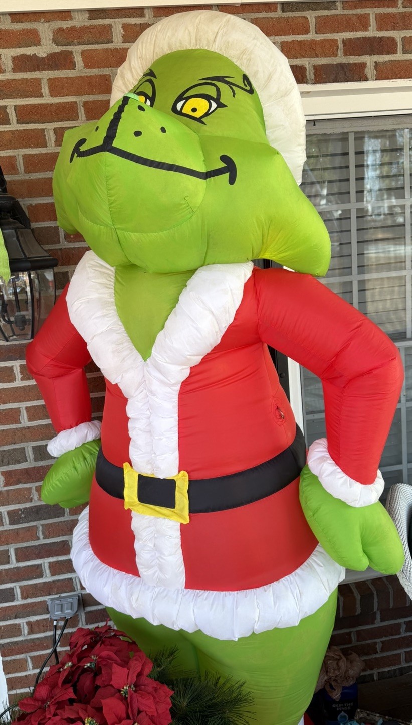 Vintage GEMMY The Grinch Inflatable 8 Foot Tall 2001 Rare With Original Box