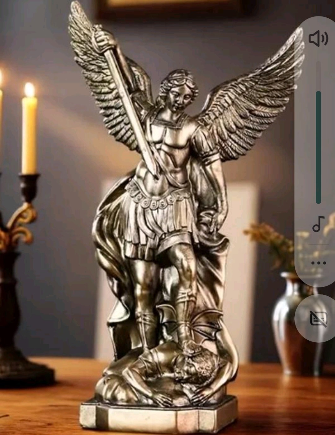 Classic 8.5 Inch Saint Michael Archangel Statue Catholic Protection