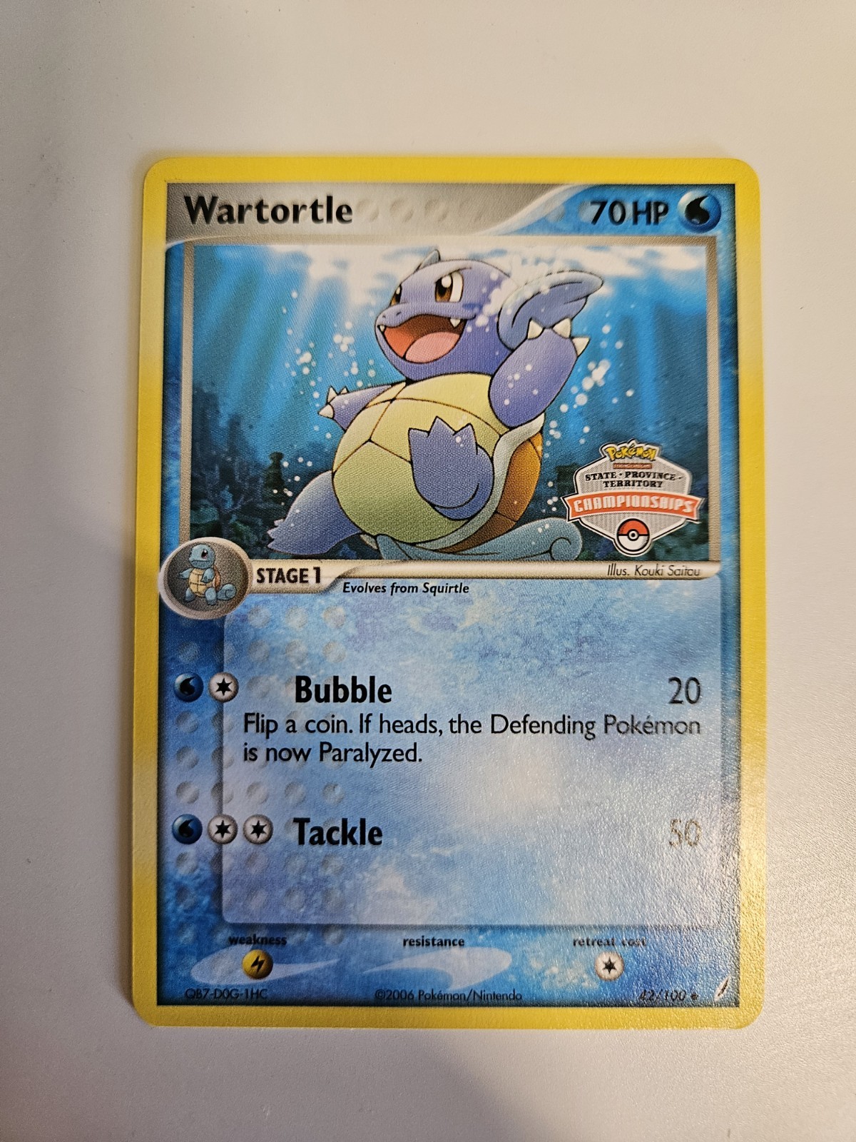 Pokémon TCG - Wartortle 42/100 State Province Territory Championships - NM/LP Pokémon TCG - Wartortle 42/100 State Province Territory Championships - NM/LP