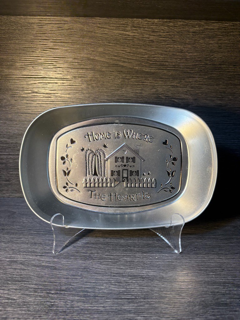 Tinplate Metal tray featuring a \