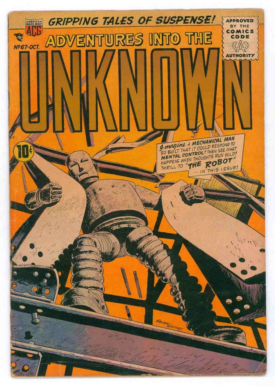 Adventures Into the Unknown #67 VG/Fine 5.0 American Comics Oct 1955 Comics Adventures Into the Unknown #67 VG/Fine 5.0 American Comics Oct 1955 Comics