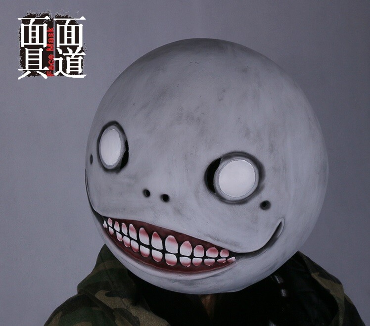 Emil Anime Mask Headgear NieR:Automata Cosplay Head Covering Hallowmas Props