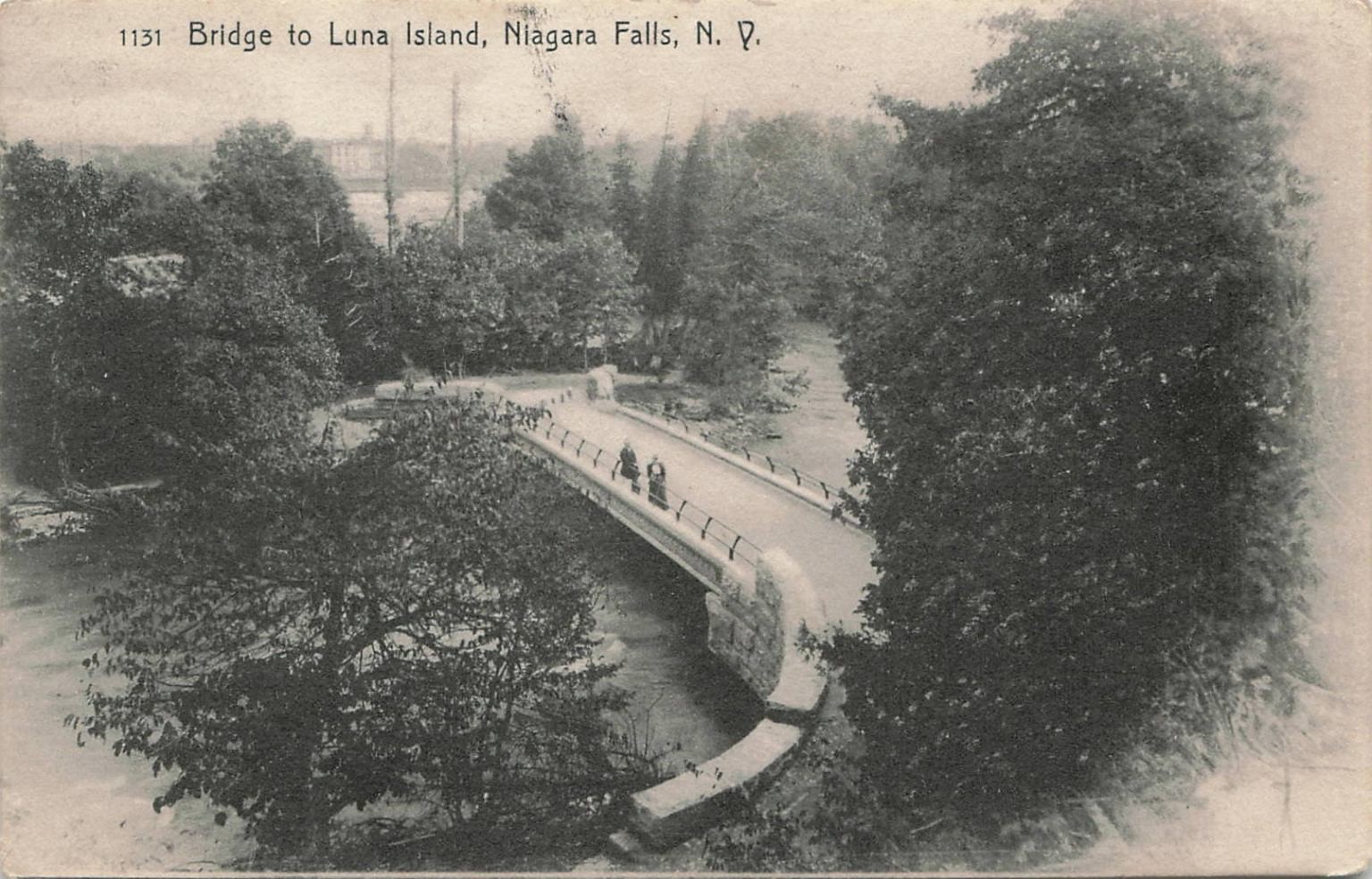 1909 Luna Island Bridge Niagara Falls NY Postcard Rotograph RPPC Posted 1909 Luna Island Bridge Niagara Falls NY Postcard Rotograph RPPC Posted
