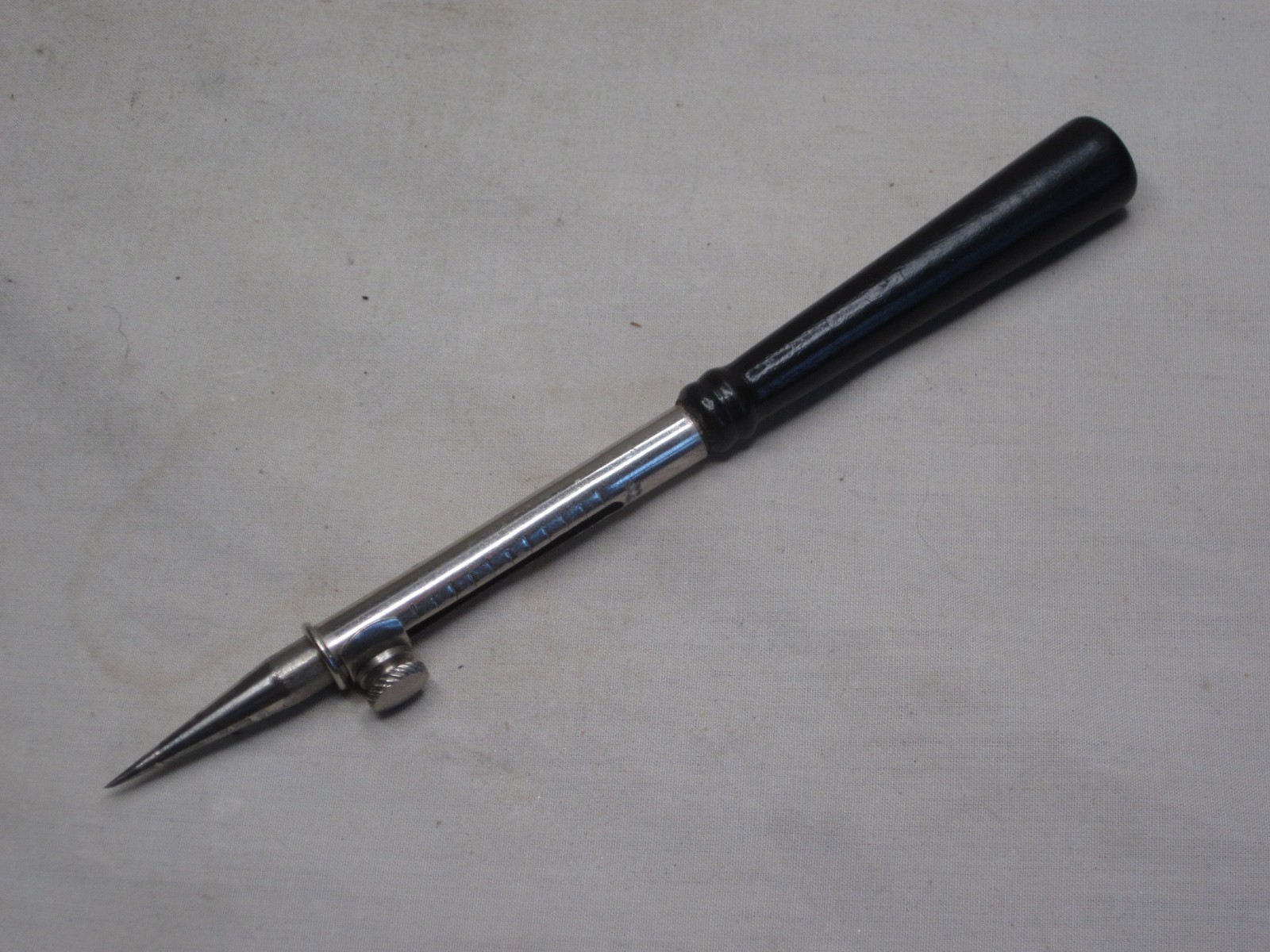 vintage antique retractable sewing tapered awl tool PAT OCT 26-09