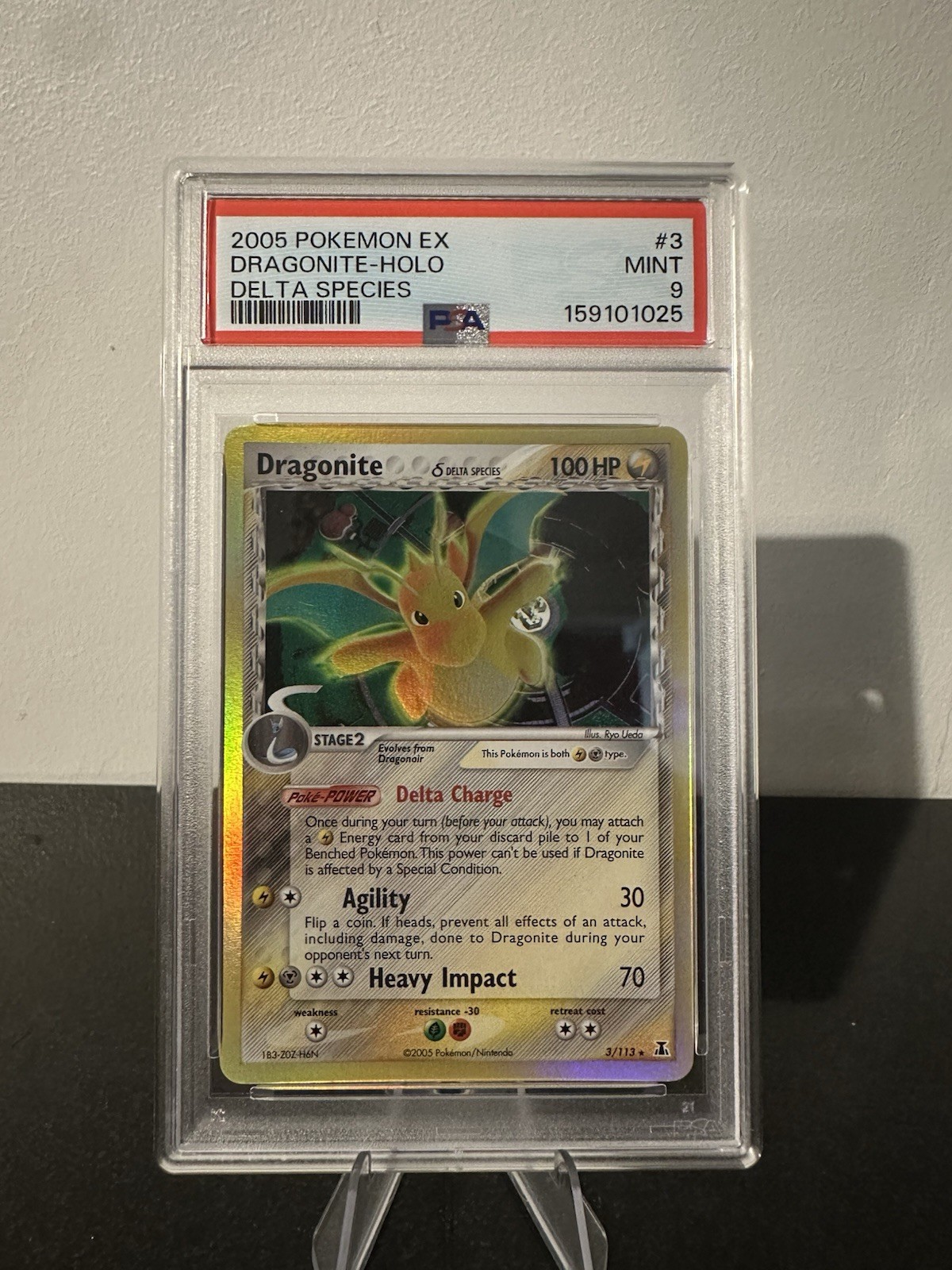 Pokémon TCG Dragonite EX Delta Species Holo Rare Card 2005 - PSA 9 Pokémon TCG Dragonite EX Delta Species Holo Rare Card 2005 - PSA 9