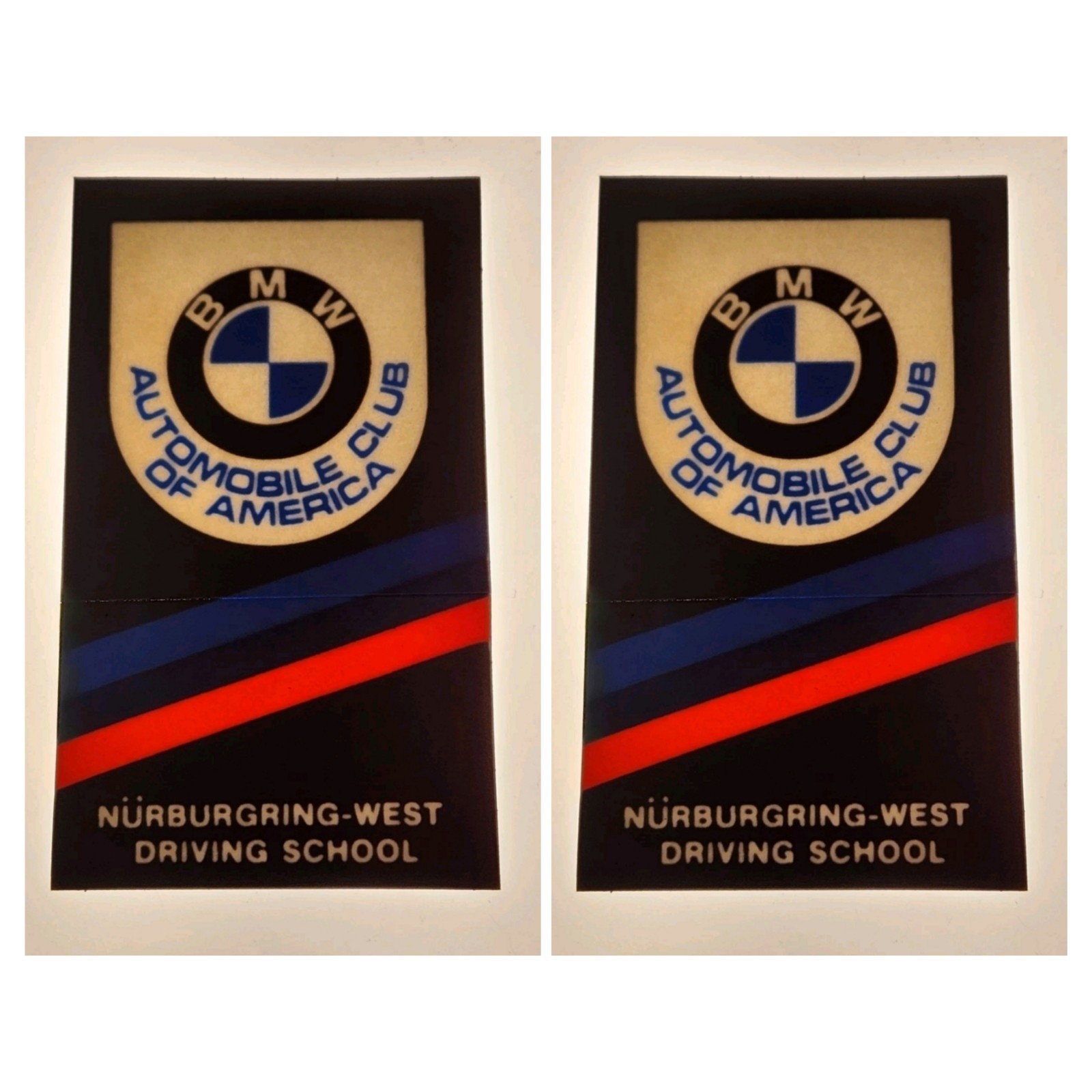 Vtg BMW Nurburgring German Driving School Sticker Rare 70s Inside Window Decals Vtg BMW Nurburgring German Driving School Sticker Rare 70s Inside Window Decals