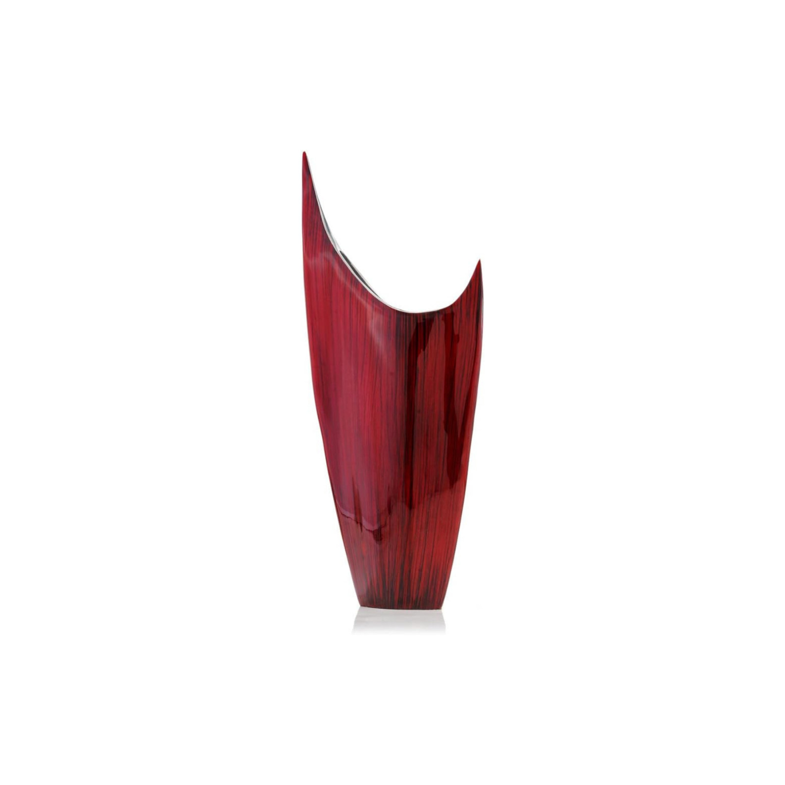 Modern Day Accents 3610 Red Acentuada Pointed, Aluminum, Glaze, Modern, Vase Modern Day Accents 3610 Red Acentuada Pointed, Aluminum, Glaze, Modern, Vase