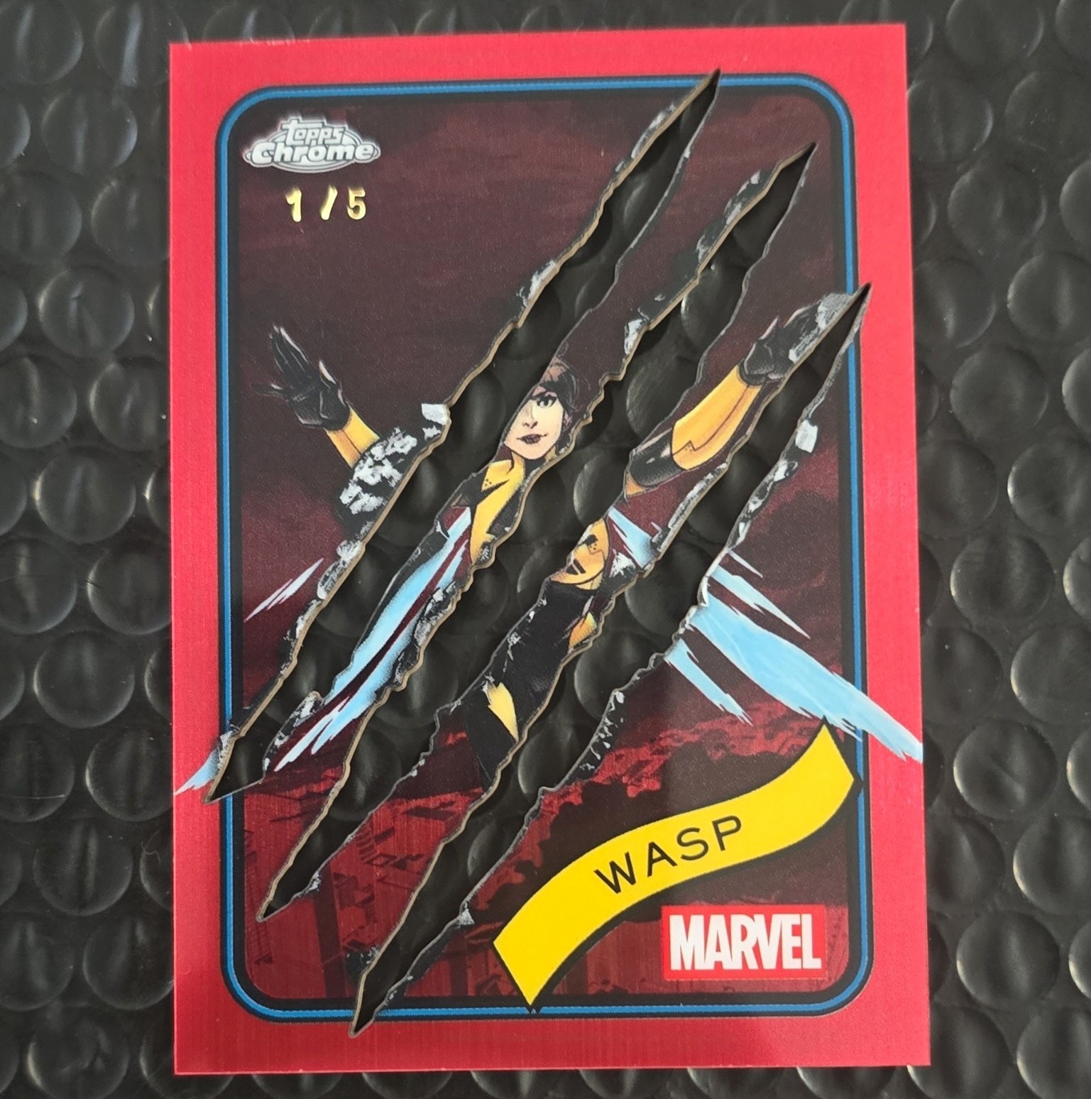 Topps 2025 Topps Chrome Marvel Wasp Red Clawed #113 Serial Numbered 1/5 Topps 2025 Topps Chrome Marvel Wasp Red Clawed #113 Serial Numbered 1/5