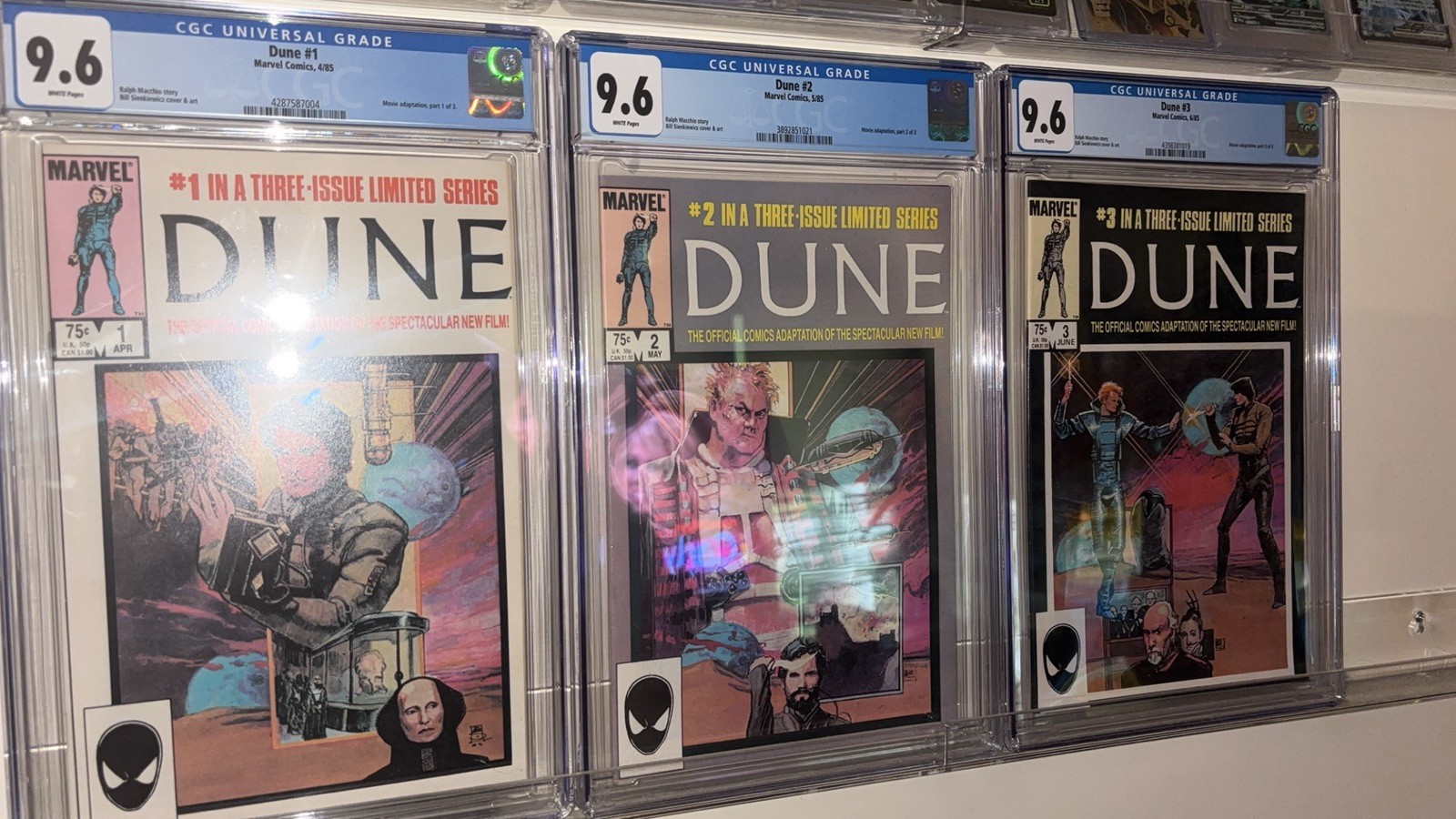 1985 Marvel DUNE CGC LOT 1,2,3 Full Set Comics CGC 9.6 All White Pages