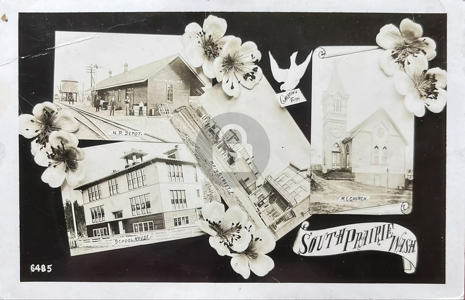 South Prairie Washington Multiview RPPC Photo Postcard COPY