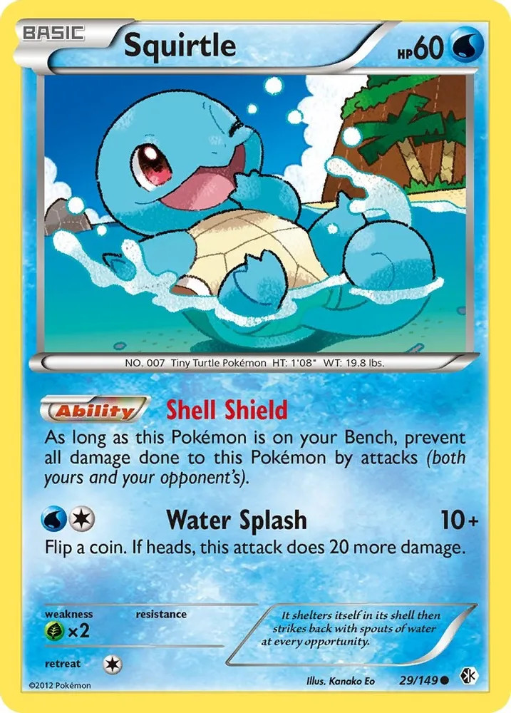 Pokemon Boundaries Crossed Squirtle #29/149 English NM