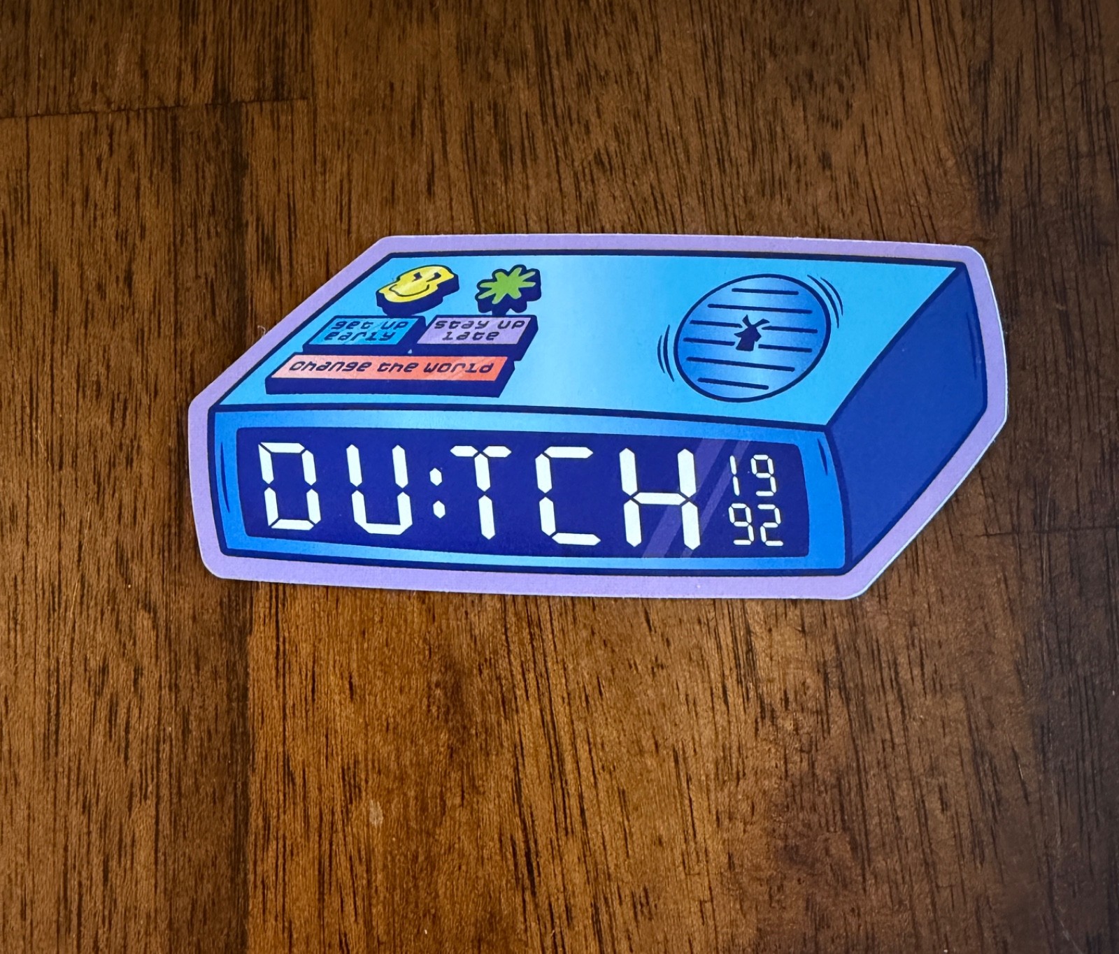 Dutch Bros 2026 Alarm Clock Sticker ~ RARE  GO