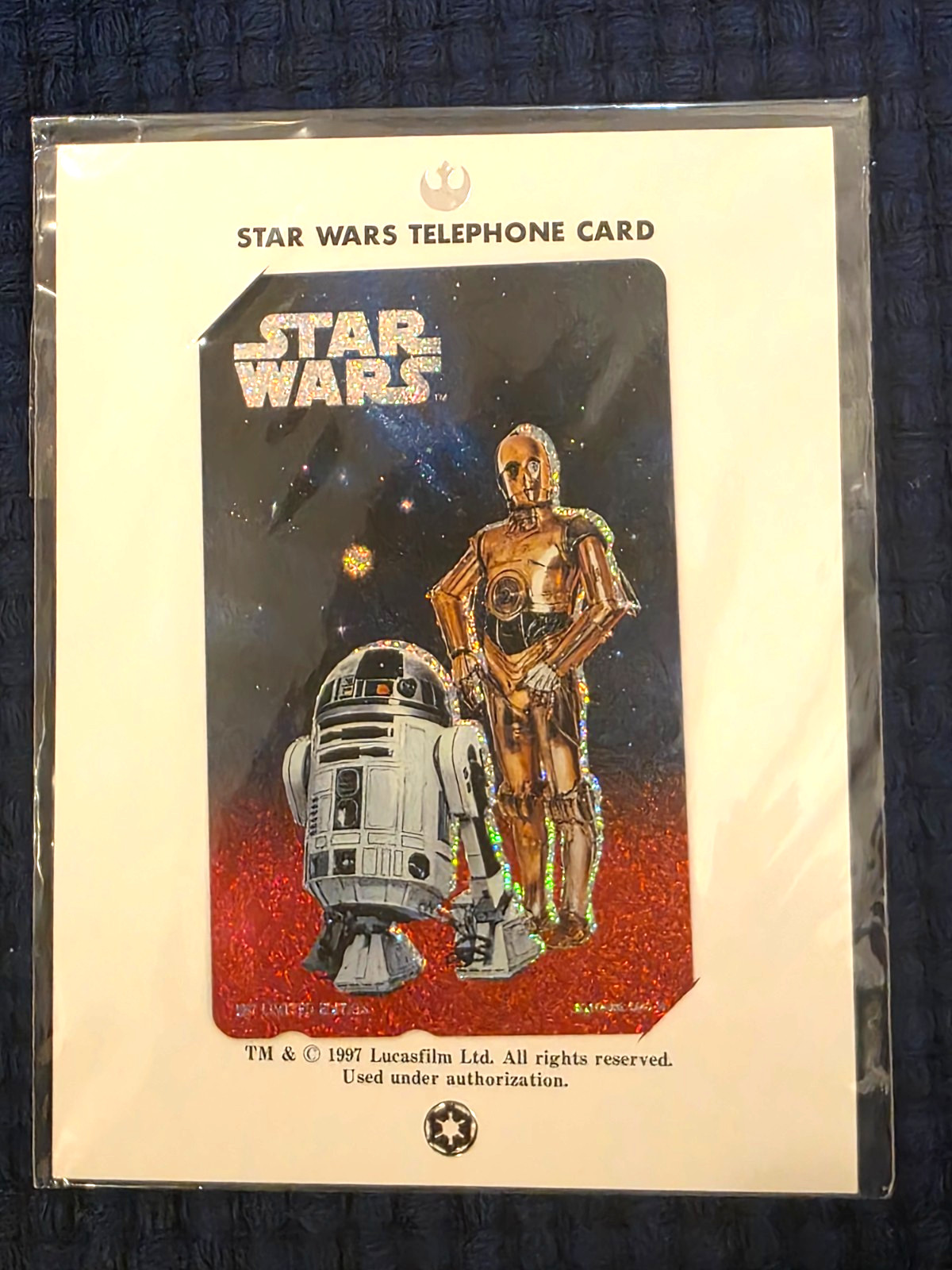 RARE NEW 1997 Star Wars Hologram Telephone Card Japan Not Used, Original Package