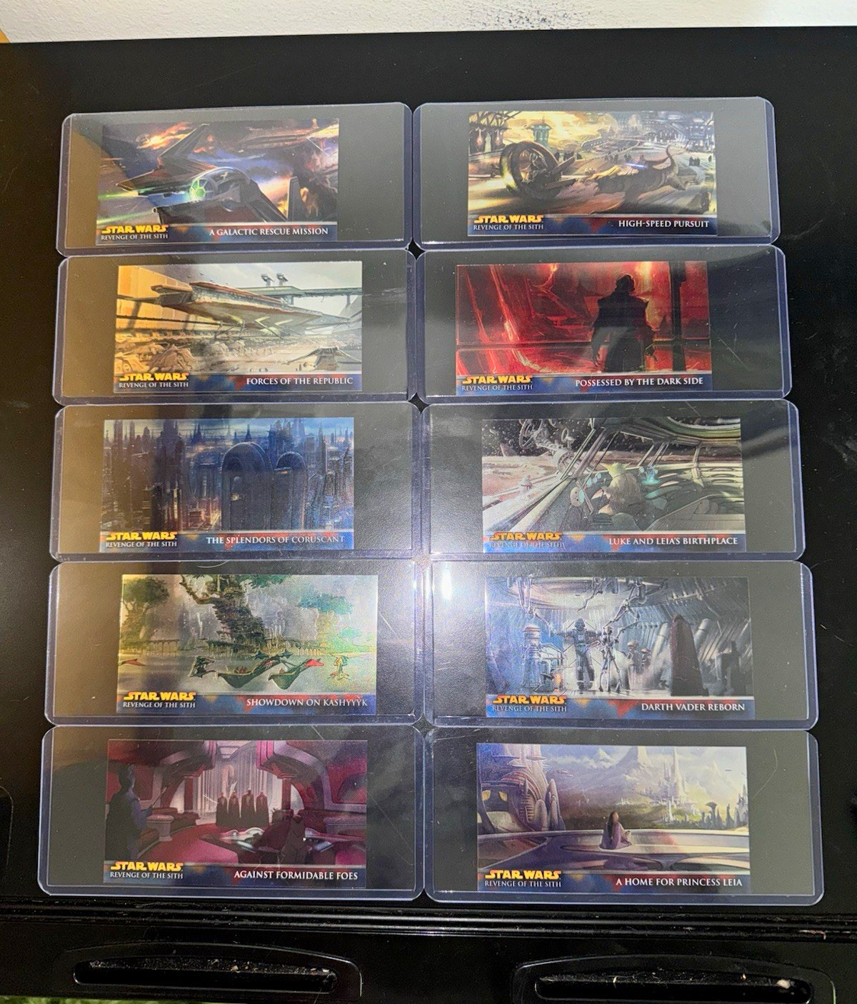 *Only Complete Set* 10/10 Topps 2005 Widevision Star Wars Chrome Foil Cards