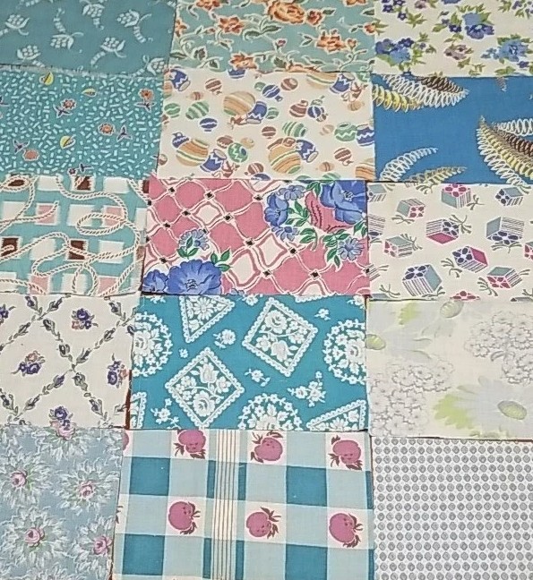 Antique Feedsack Samples, 15 All Different 8 Antique Feedsack Samples, 15 All Different 8
