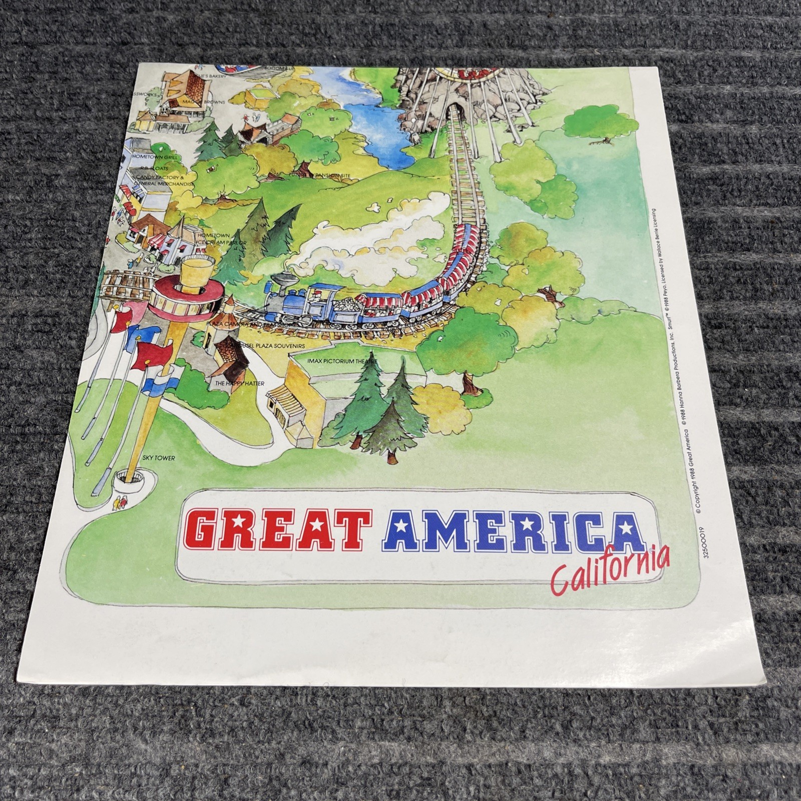 Vintage Great America CA Amusement Theme Park Souvenir Map 1988 UNDISPLAYED Vintage Great America CA Amusement Theme Park Souvenir Map 1988 UNDISPLAYED