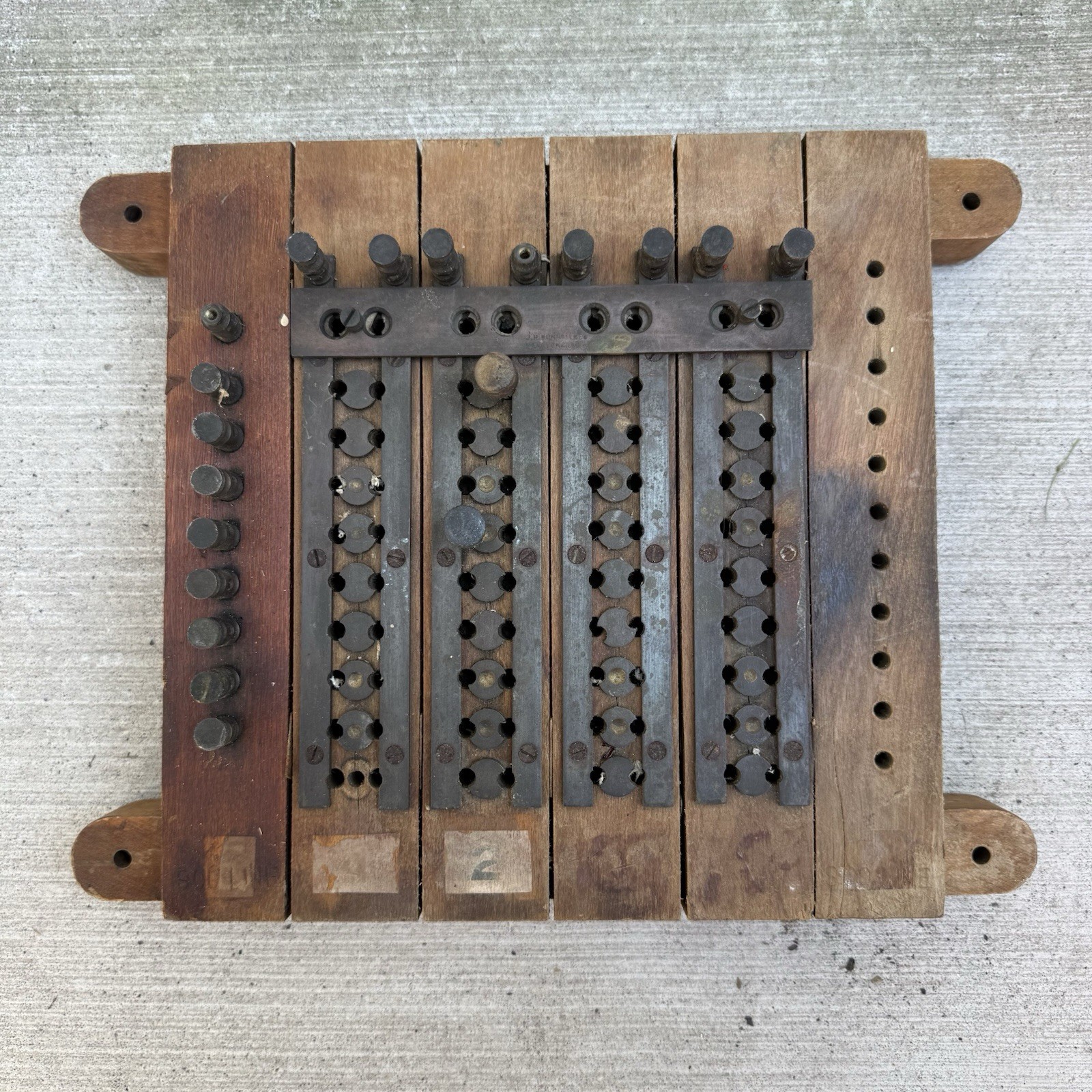 RARE Antique JH Bunnell Soo Line Railroad Telegraph Pegboard Switchboard 4 Lines