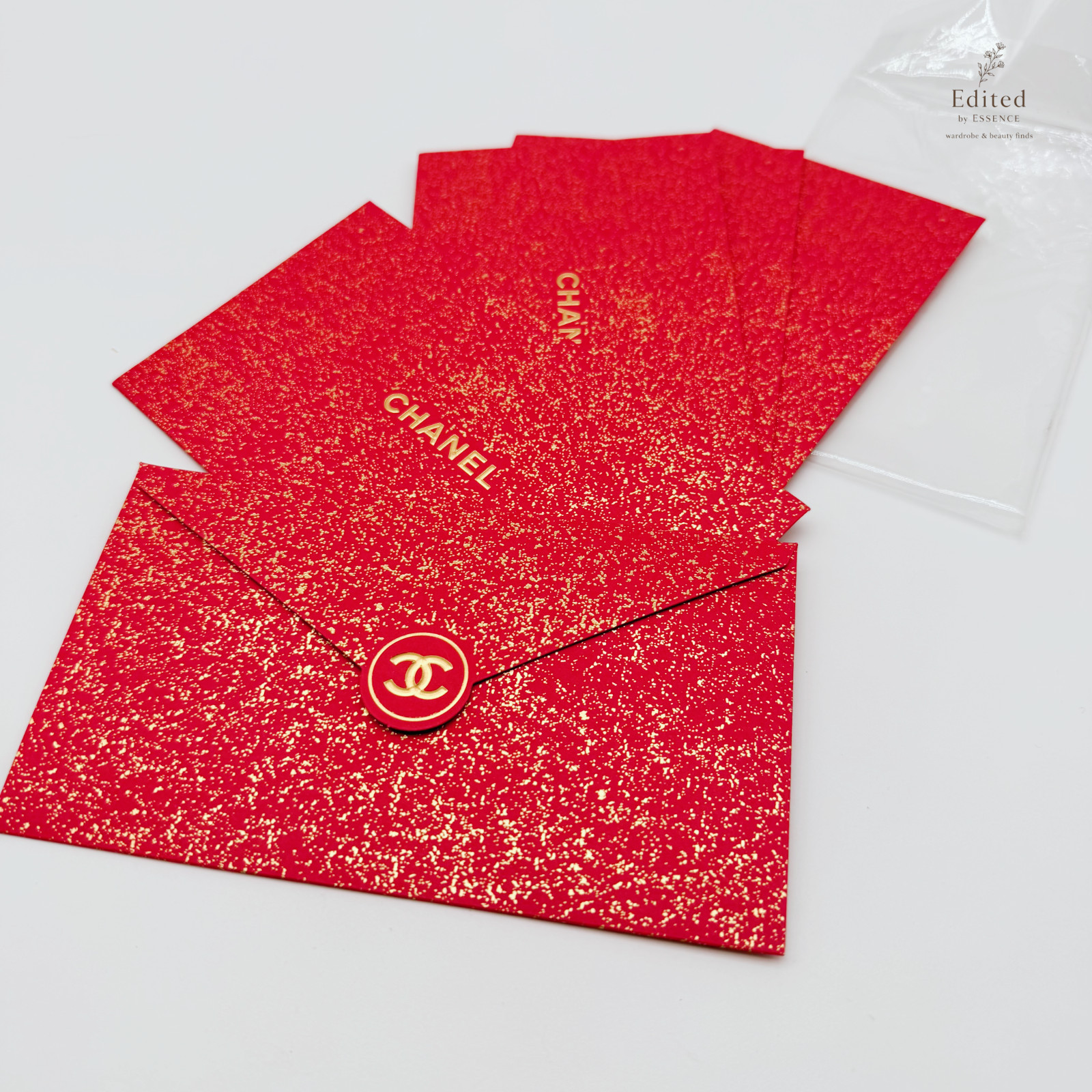 CHANEL Beauty 2026 Lunar New Year Red Envelopes Set of 5 Lucky Packets