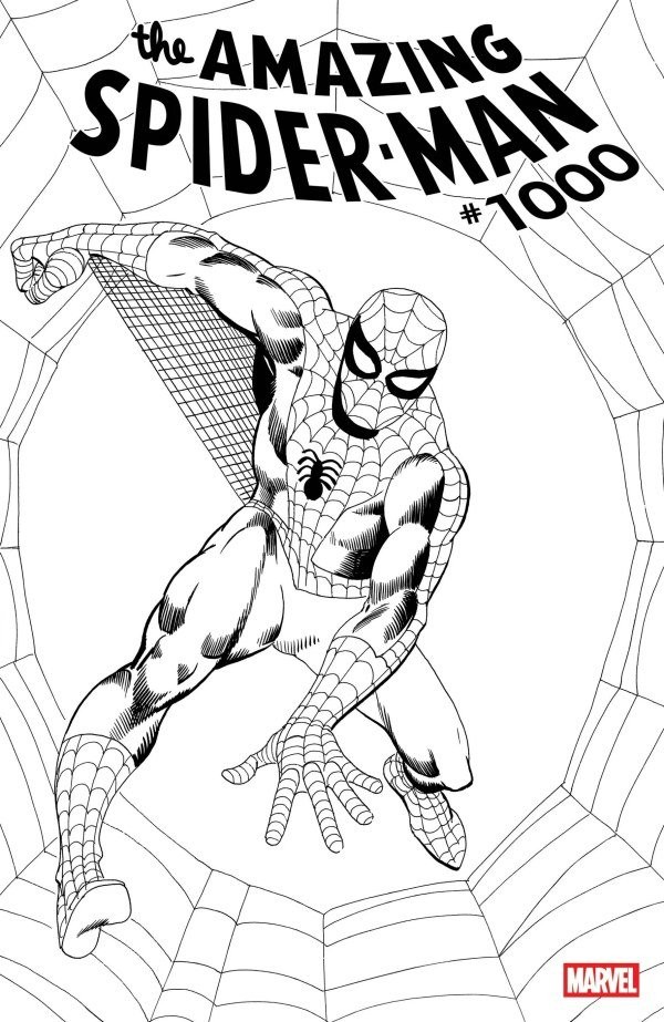 AMAZING SPIDER-MAN #1000 (2026)- 1:50 STEVE DITKO BW VARIANT- MARVEL