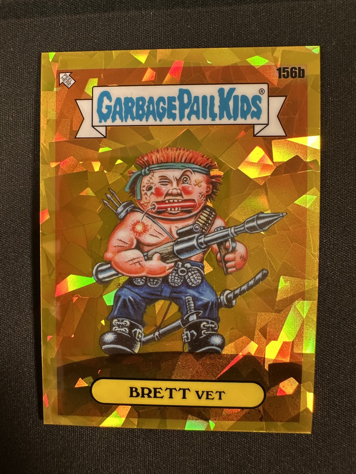 2021 Topps Garbage Pail Kids Sapphire Gold 13/15 Brett Vet 156b