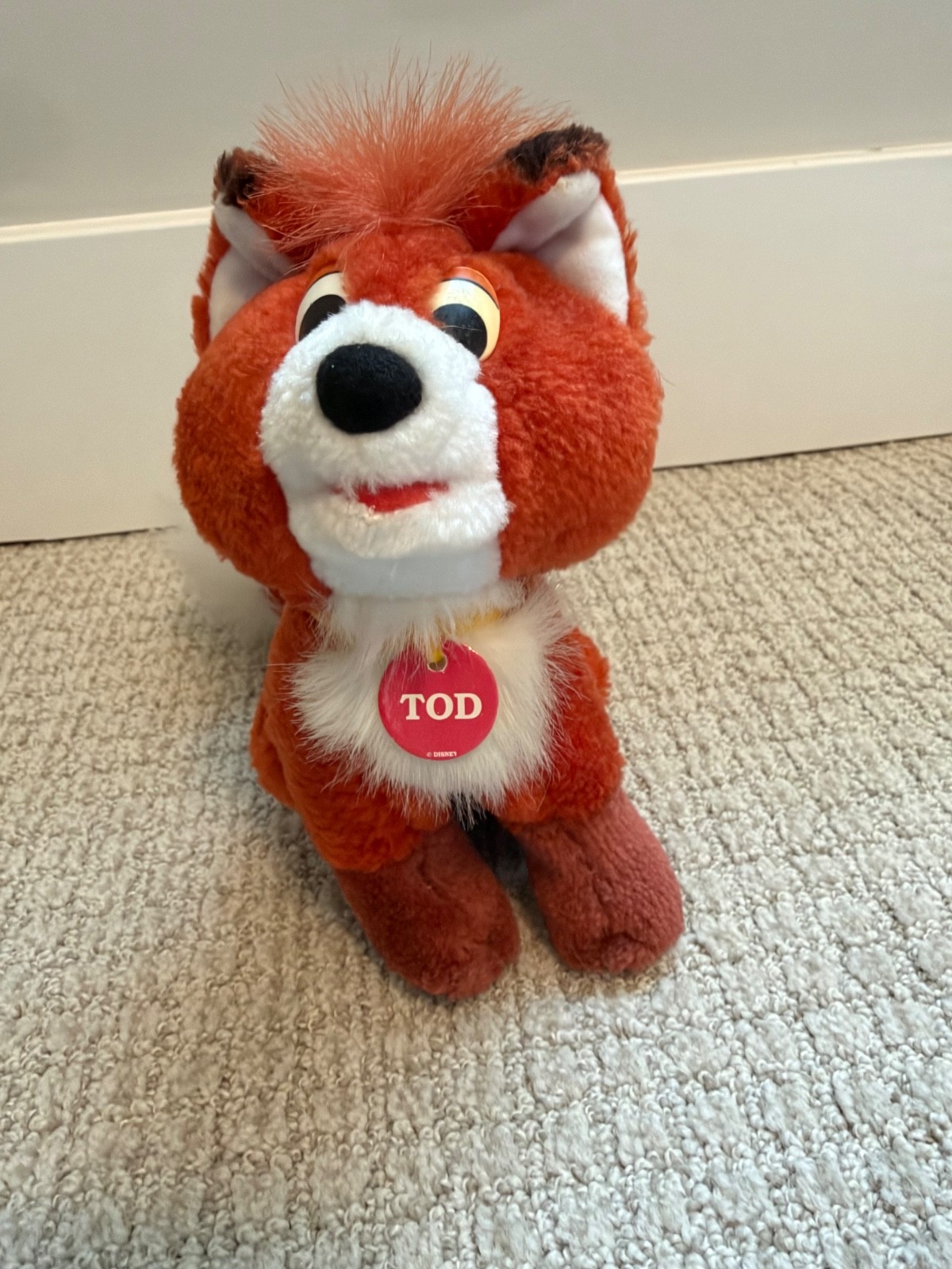 Rare Disney Fox and the Hound Tod Vintage Plush