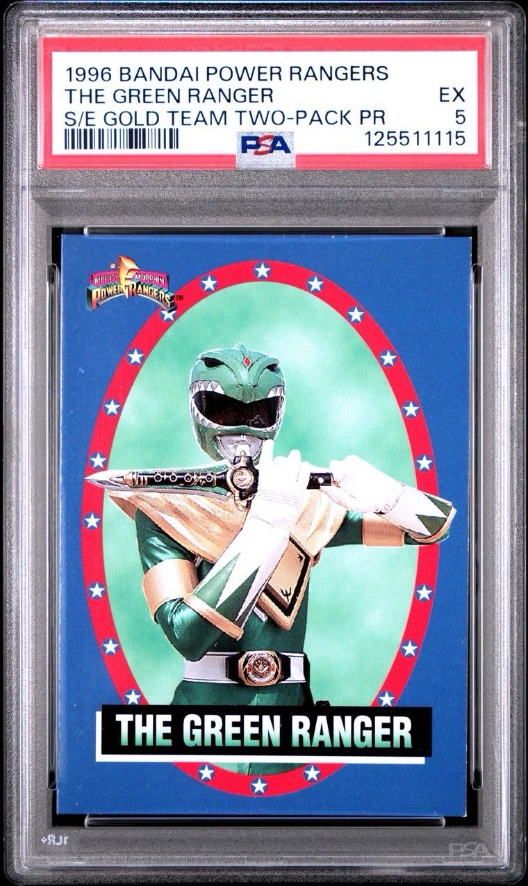 Bandai 1996 Mighty Morphin Power Rangers The Green Ranger S/E Gold Team PSA