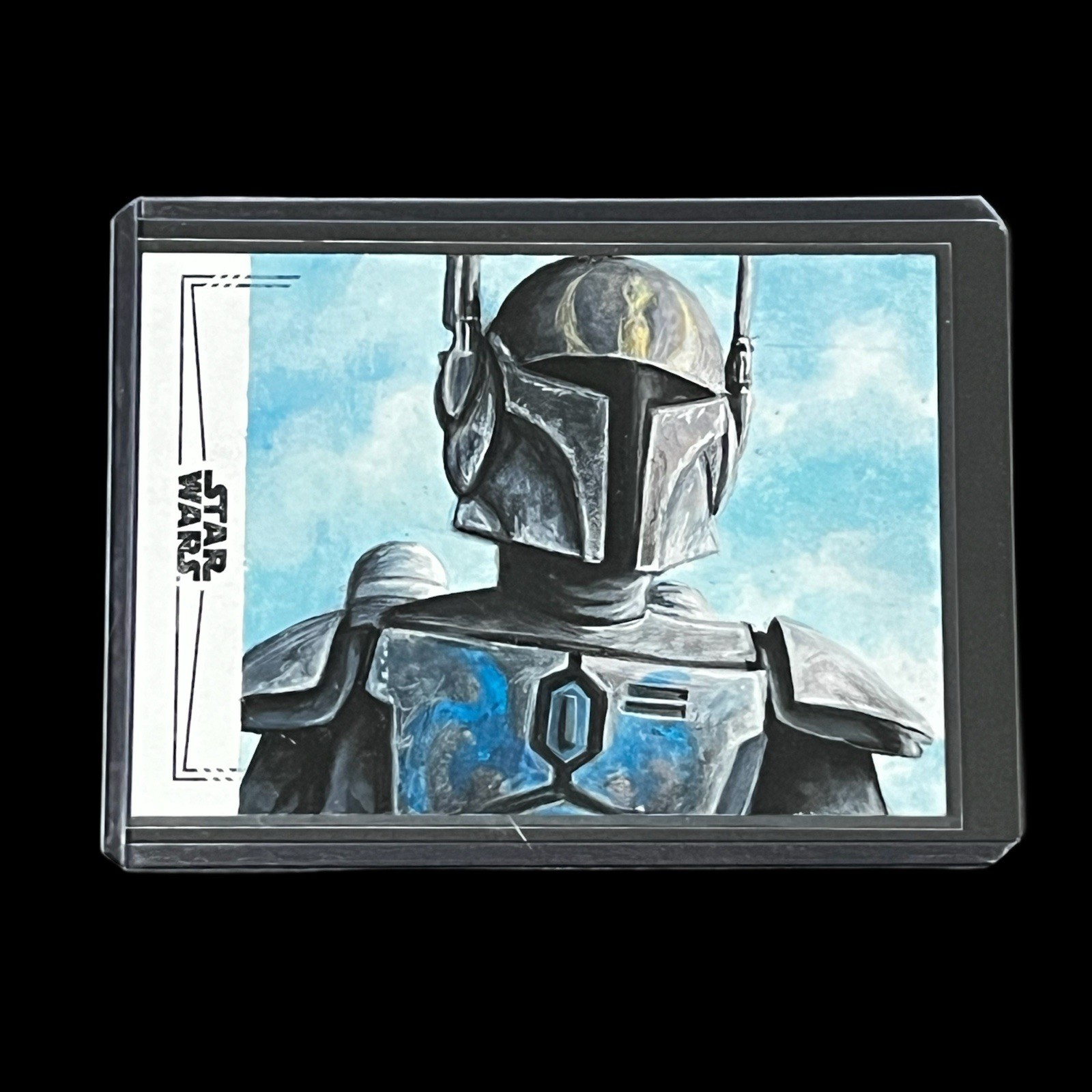 2025 Topps Star Wars PRE VIZSLA Mandalorian BLACK FOIL 1/1 Sketch Ashley Marsh 2025 Topps Star Wars PRE VIZSLA Mandalorian BLACK FOIL 1/1 Sketch Ashley Marsh