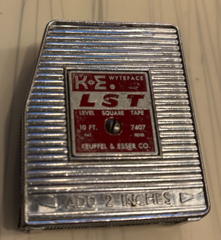 Vintage K&E Wyteface Level Square Tape Measure 10 Ft USA + Shipping Vintage K&E Wyteface Level Square Tape Measure 10 Ft USA + Shipping