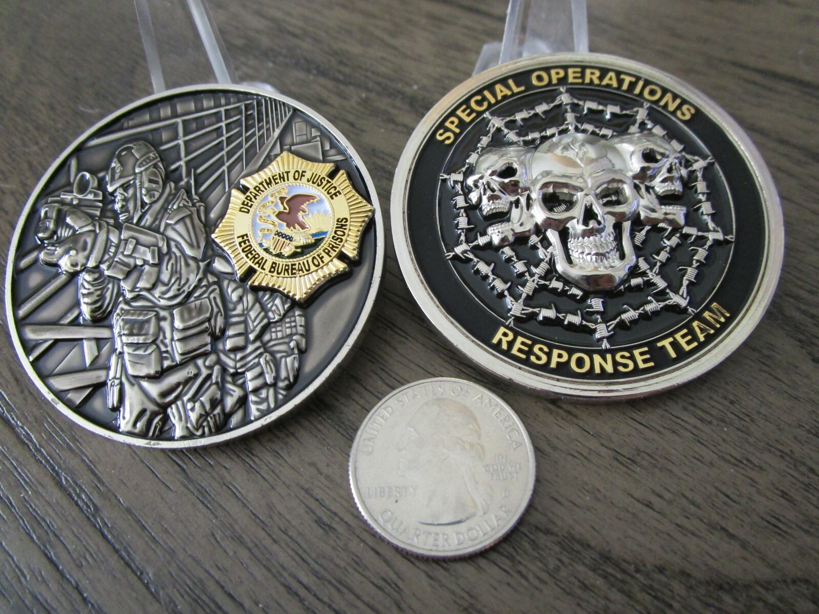 Federal Bureau of Prisons Special OPs Response Team BOP SORT Challenge Coin