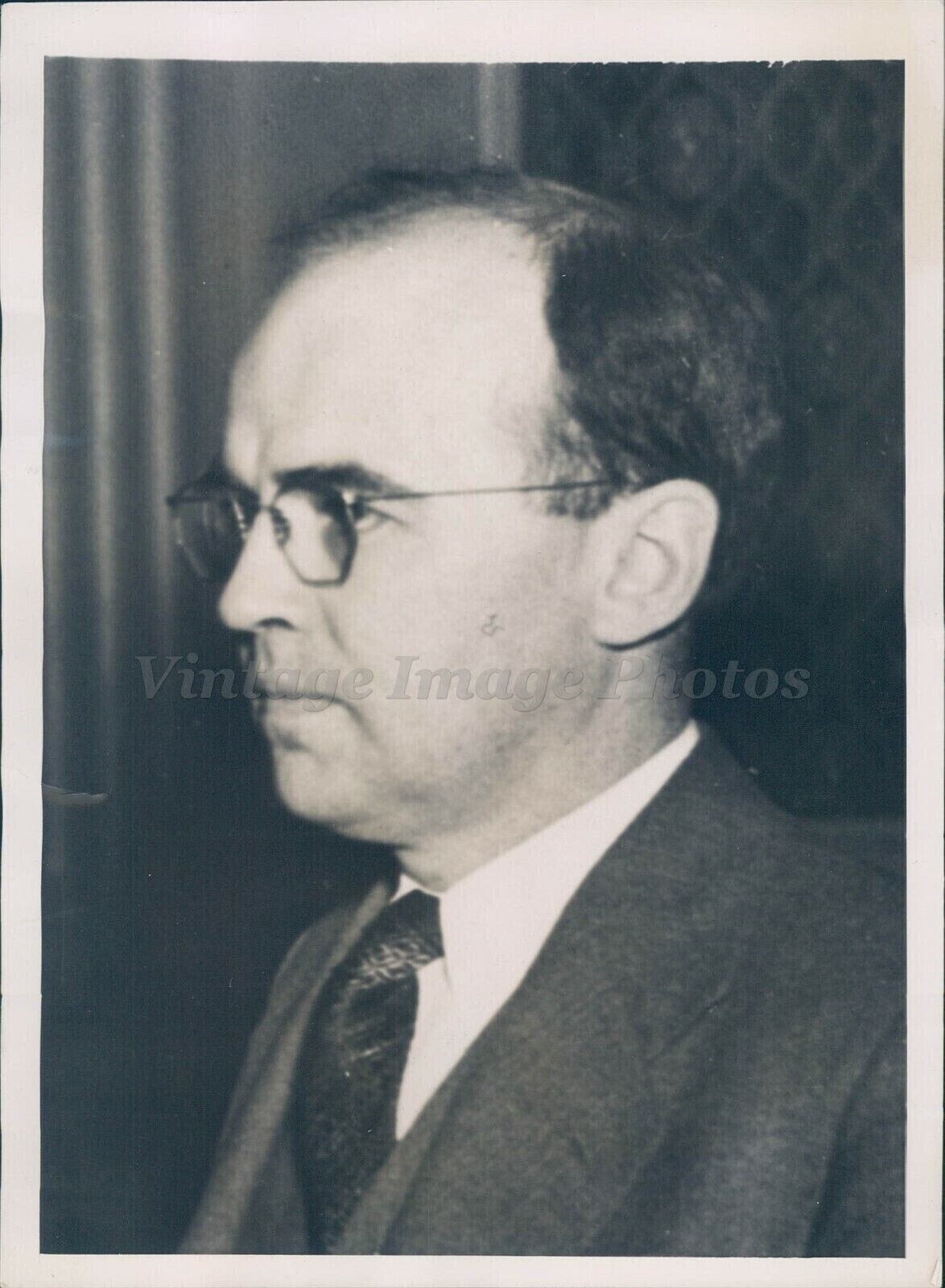 1939 Press Dr AG Black Chief Bureau Agricultural Economics Rare Antique Photo