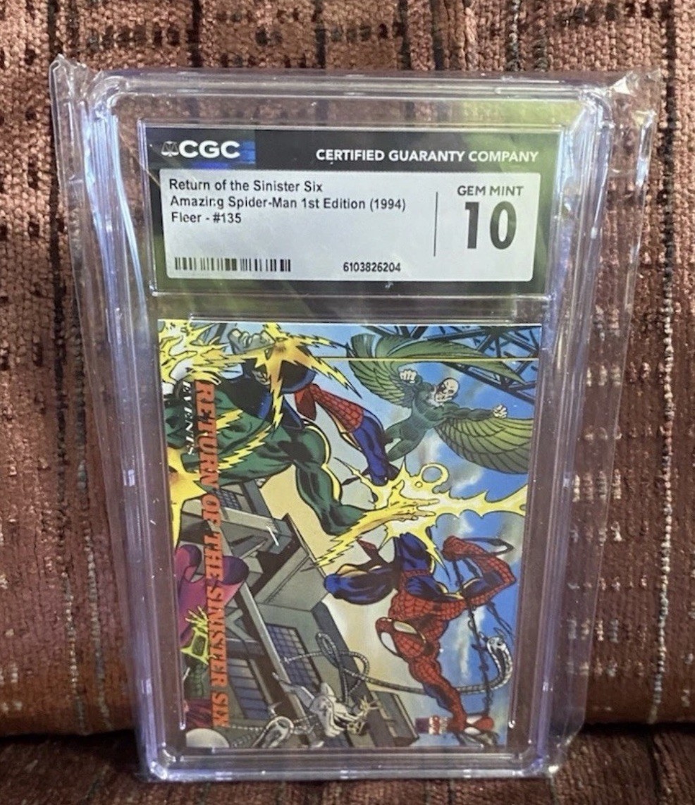 1994 Fleer Amazing Spider-Man 1st Edition #135 Return Of The Sinister Six CGC 10