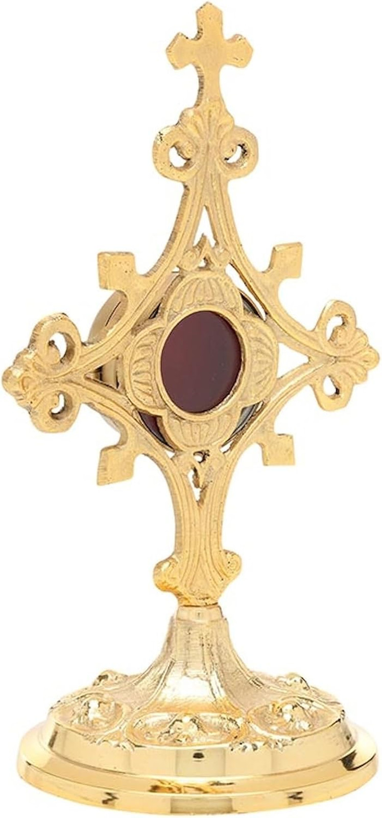 Church Supply Polished Brass Reliquary, 9.5