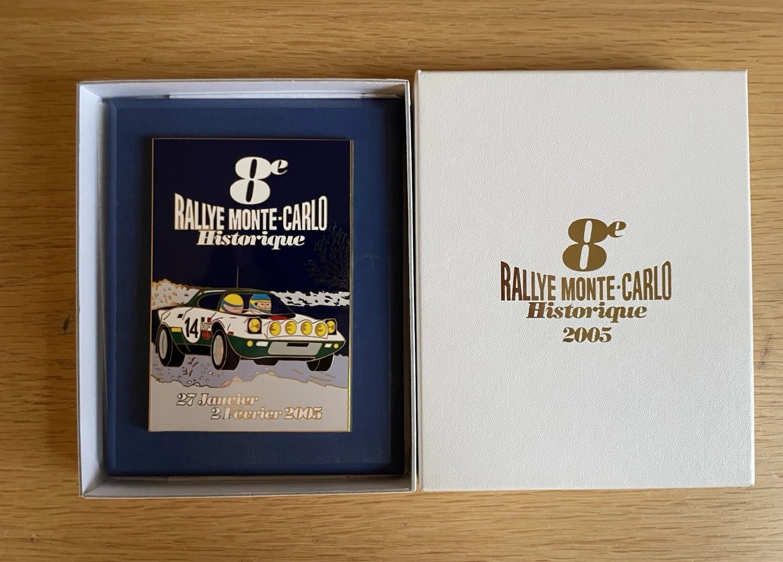 2005 8th Rally Monte Carlo Historic Lancia Stratos Enamel Plate Badge Boxed