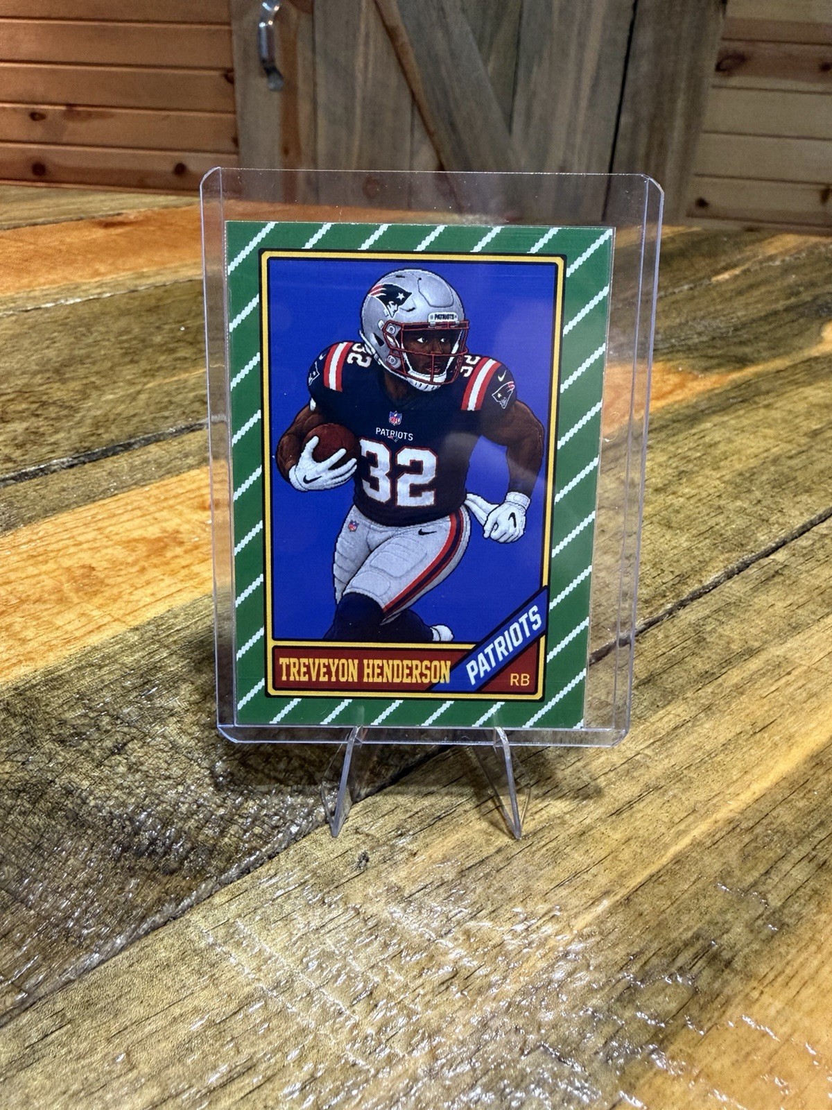 Customs Cartel Grid Iron Treveyon Henderson Patriots Novelty NFL Card