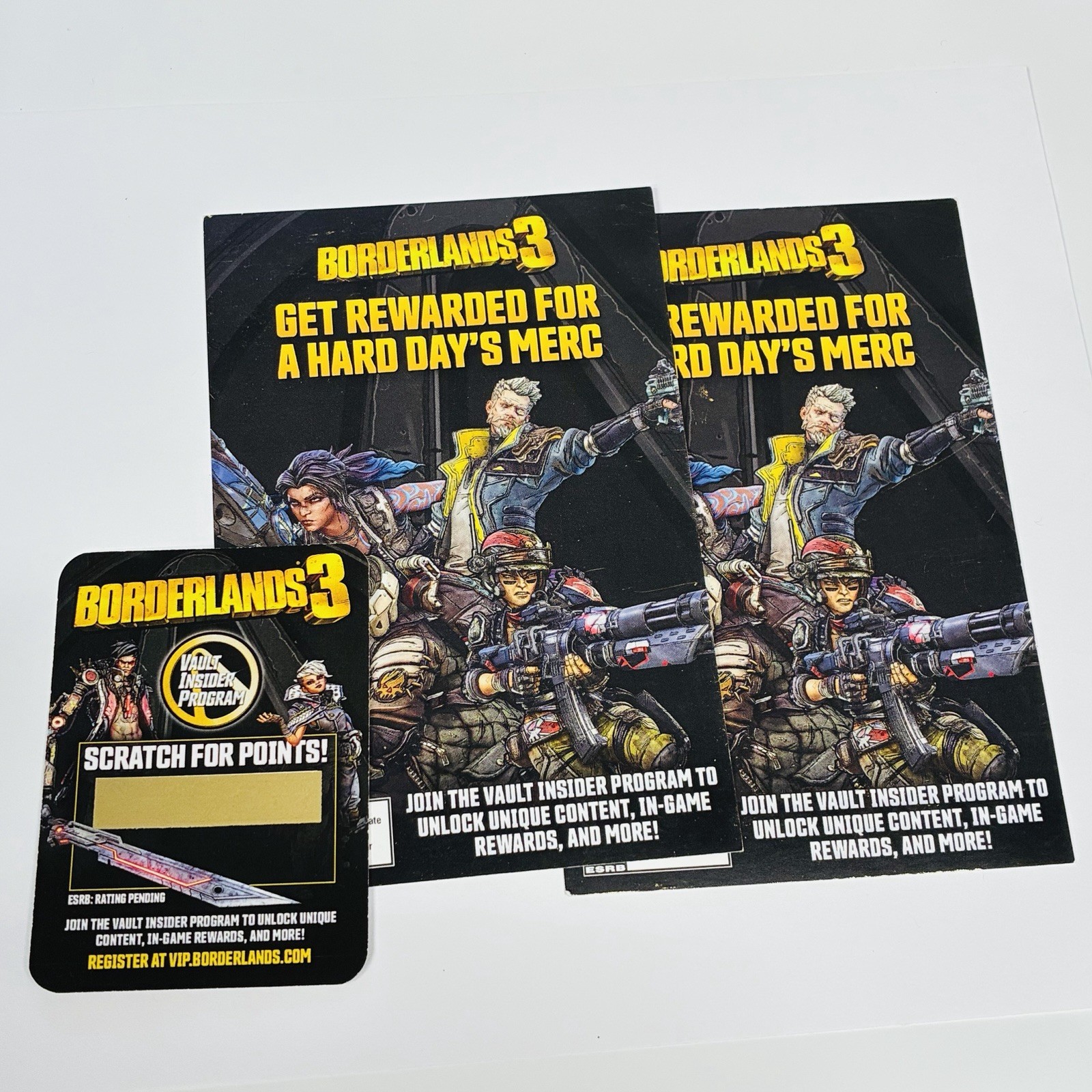 Borderlands 3 E3 Scratch Code Promo Swag Con Convention Vault Insider Program