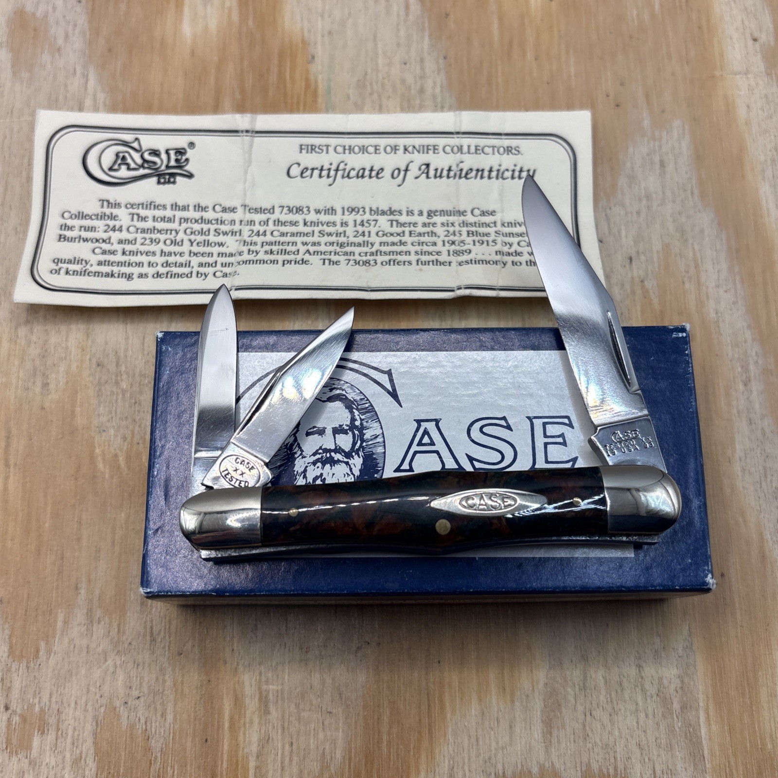 Vintage Case XX 1993 Classic 73083 Good Earth Splitback Whittler Knife 241 MADE