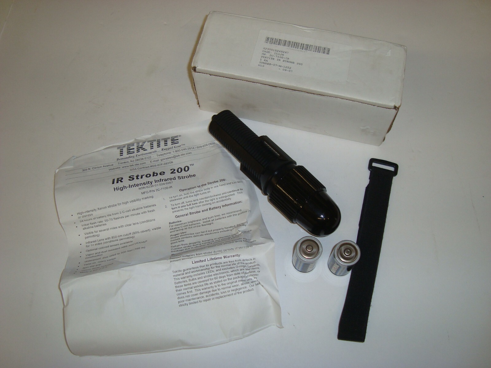 USGI Tektite IR Strobe 200 NIB 